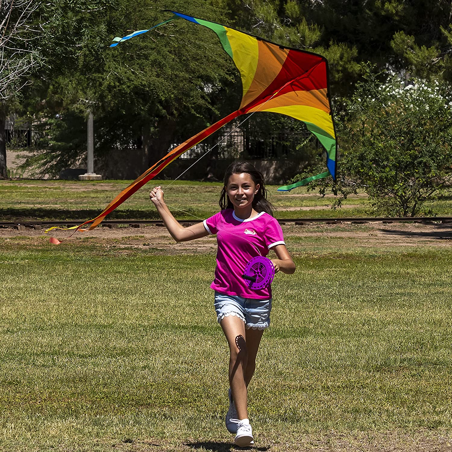 Big Delta Kite (Red, Green, Purple), 3 Pack - Image 4