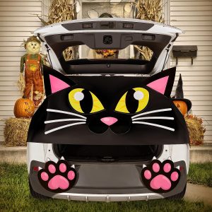 Black Cat Halloween Trunk or Treat Decor Kit