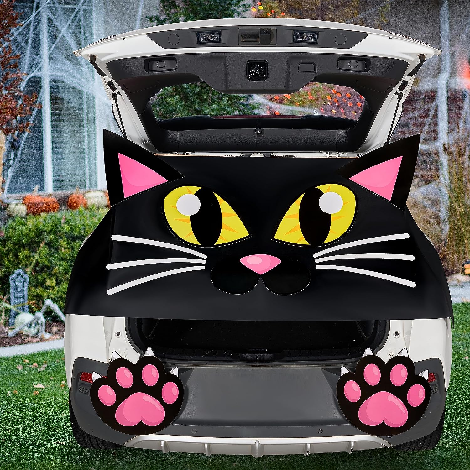 Black Cat Halloween Trunk or Treat Decor Kit - Image 7