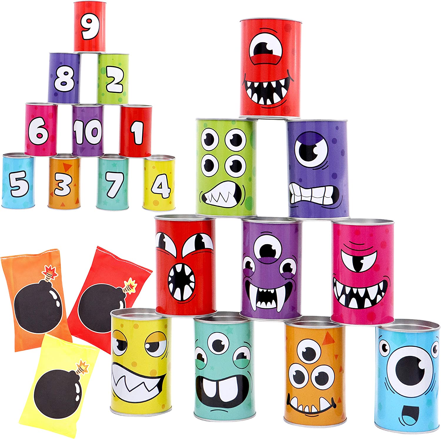 Carnival Bean Bag Toss Can Game Set, 13 Pcs