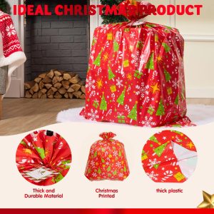 Christmas Gift Bag 56x36 Oversized Gift Wrapping Plastic Bag
