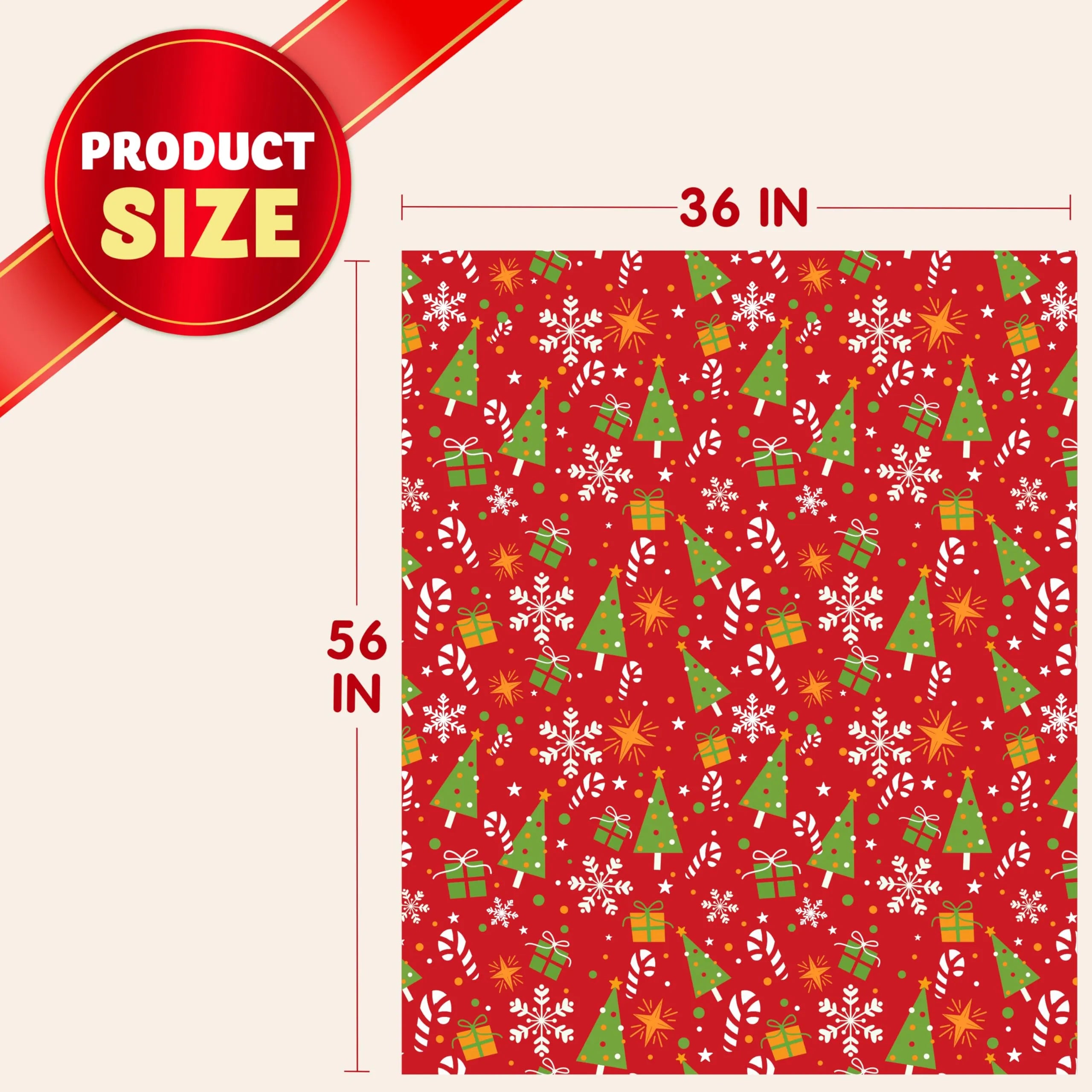 Christmas Gift Bag 56x36 Oversized Gift Wrapping Plastic Bag - Image 4