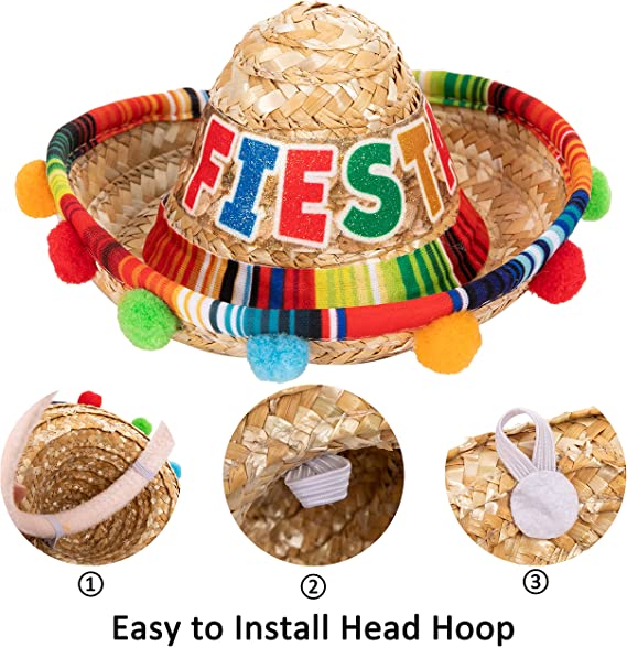 Cinco De Mayo Sombrero Headband, 6 Pack - Image 2