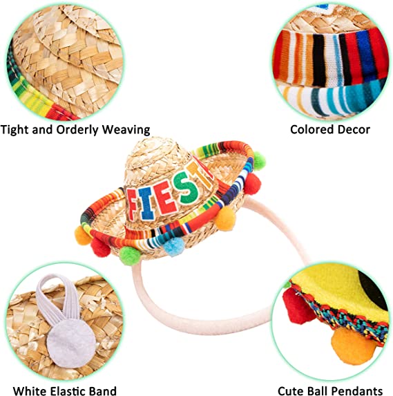 Cinco De Mayo Sombrero Headband, 6 Pack - Image 3