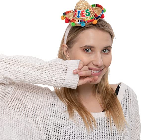 Cinco De Mayo Sombrero Headband, 6 Pack - Image 6