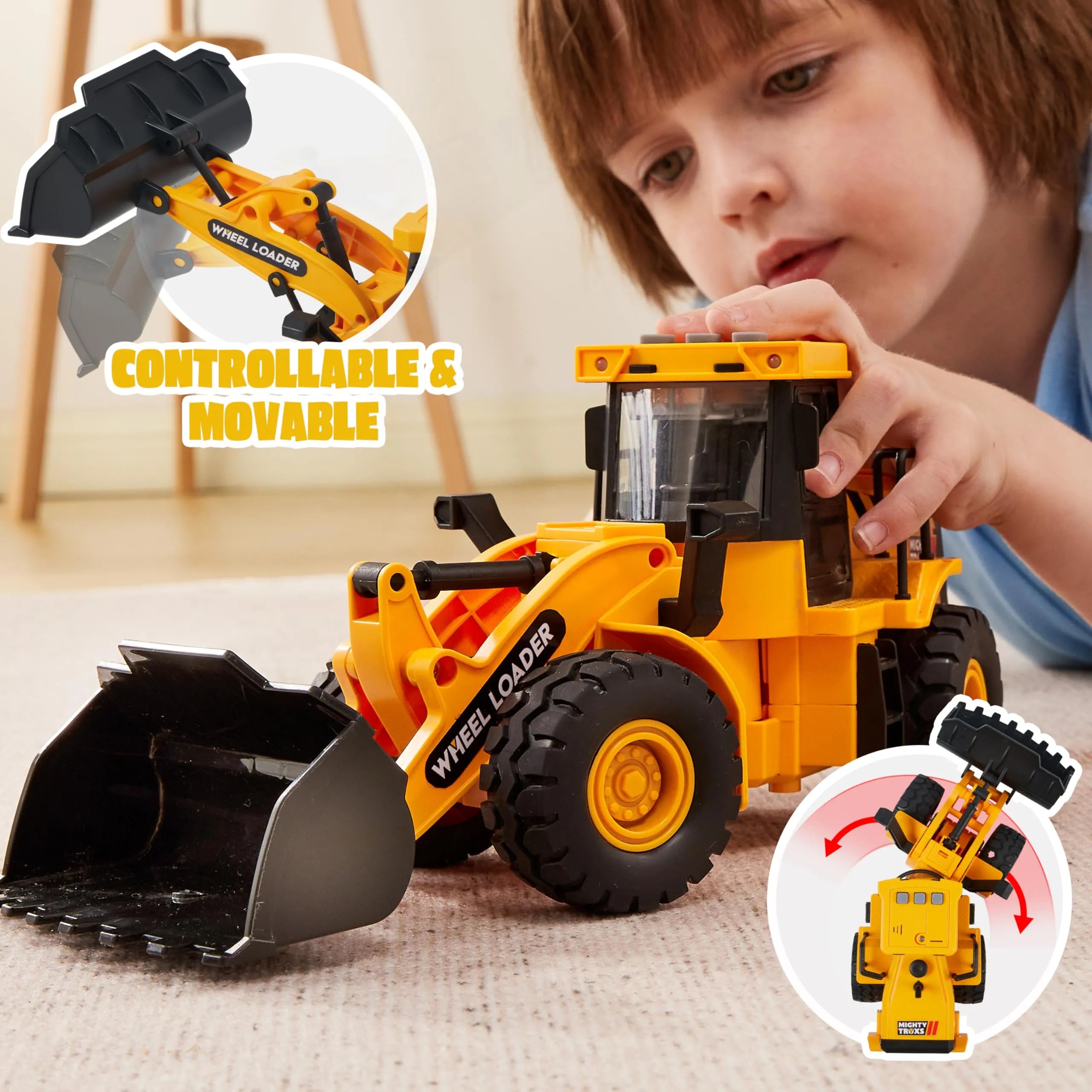 Construction Site Play Set with Excavator, Dump Truck and Loader - Image 2
