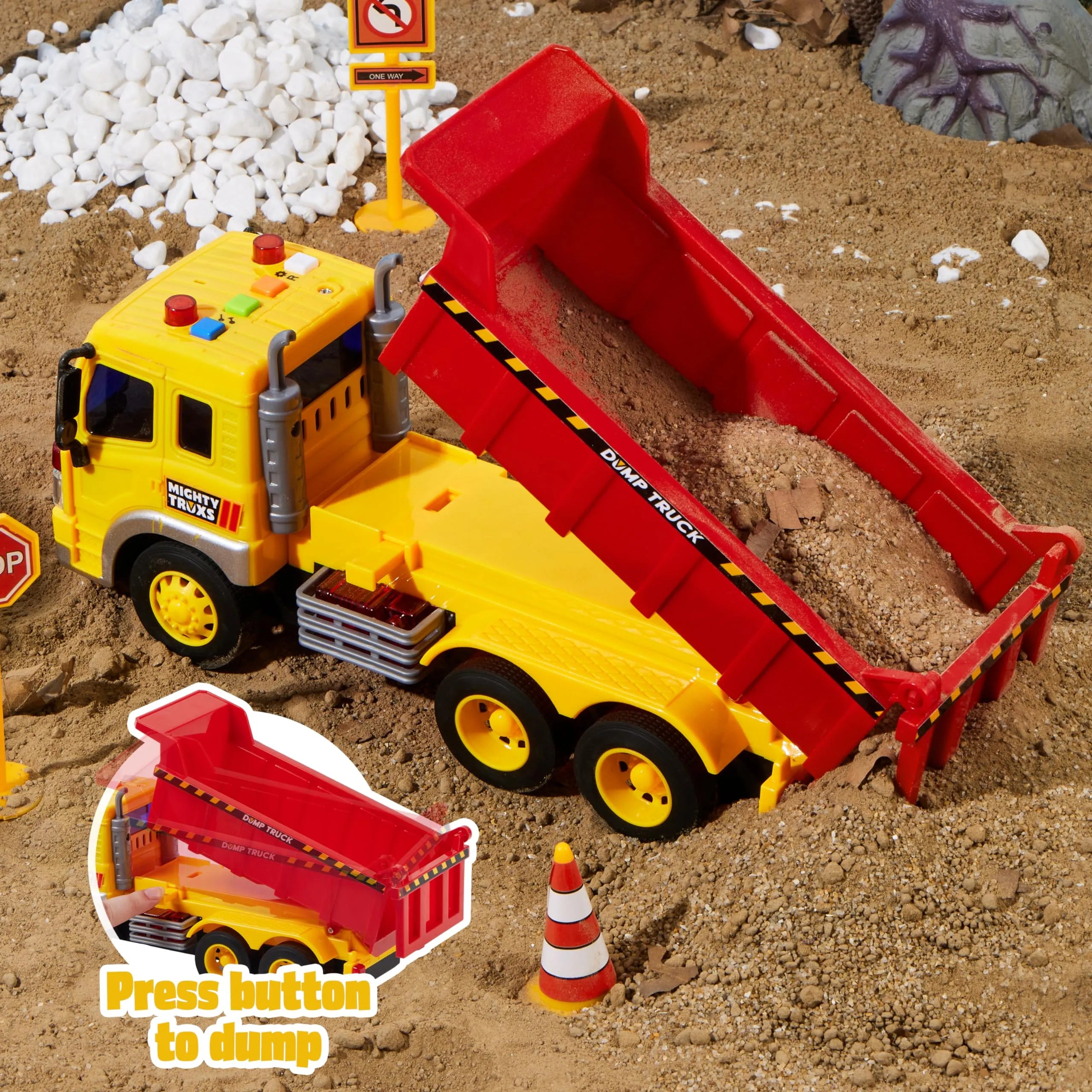 Construction Site Play Set with Excavator, Dump Truck and Loader - Image 5