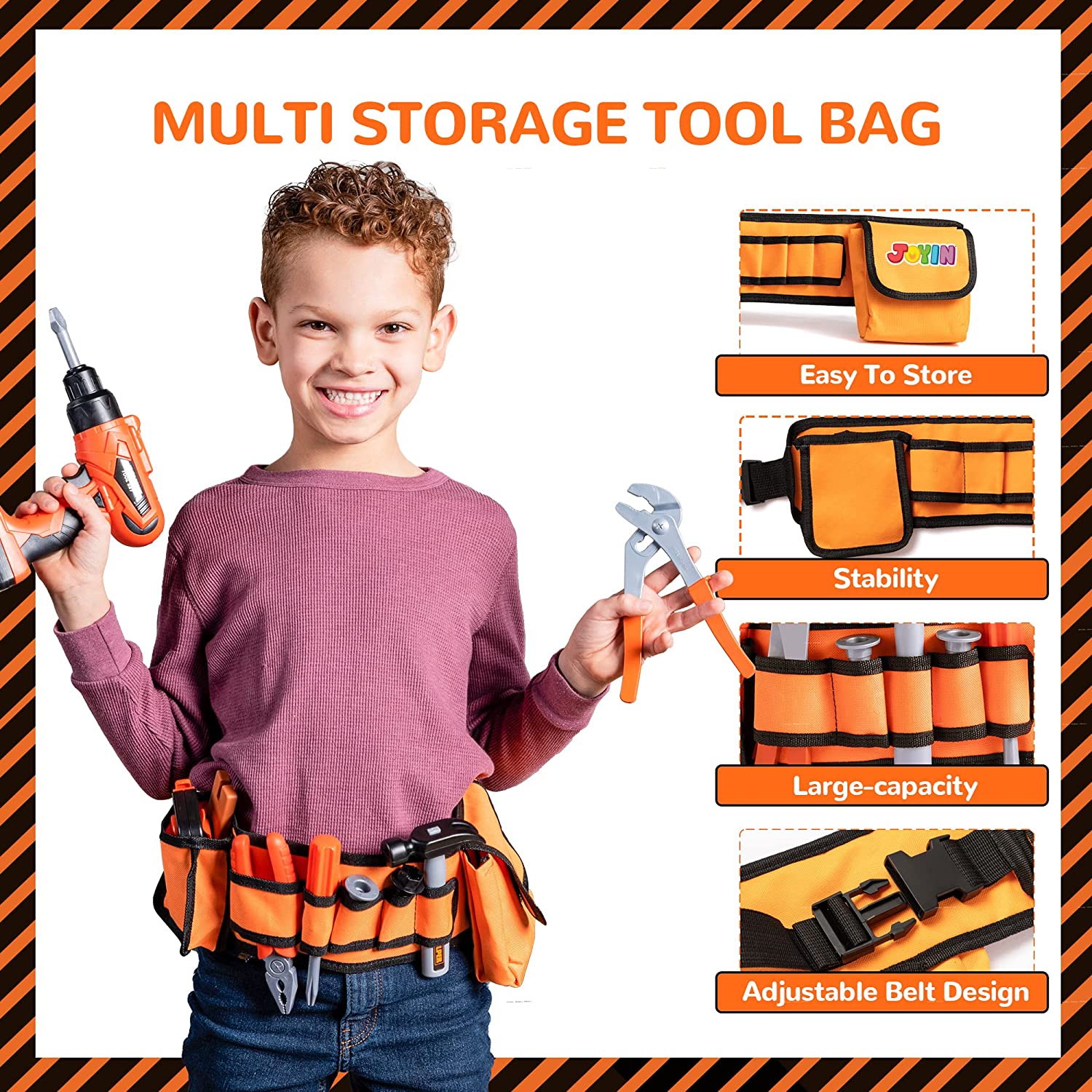 Construction Tool Toy Set, 19 Piece - Image 4