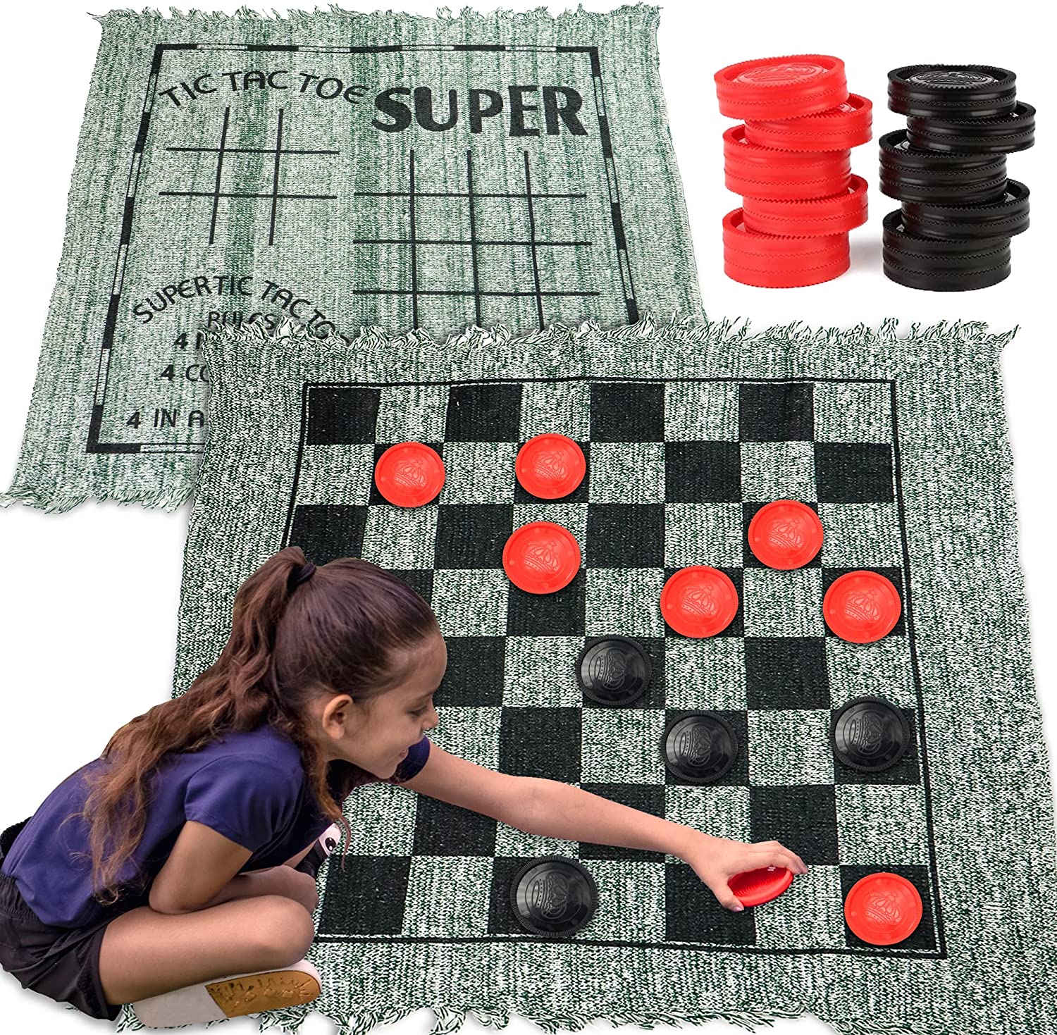 FIELDAY - Giant Checkers and Tic Tac Toe Game