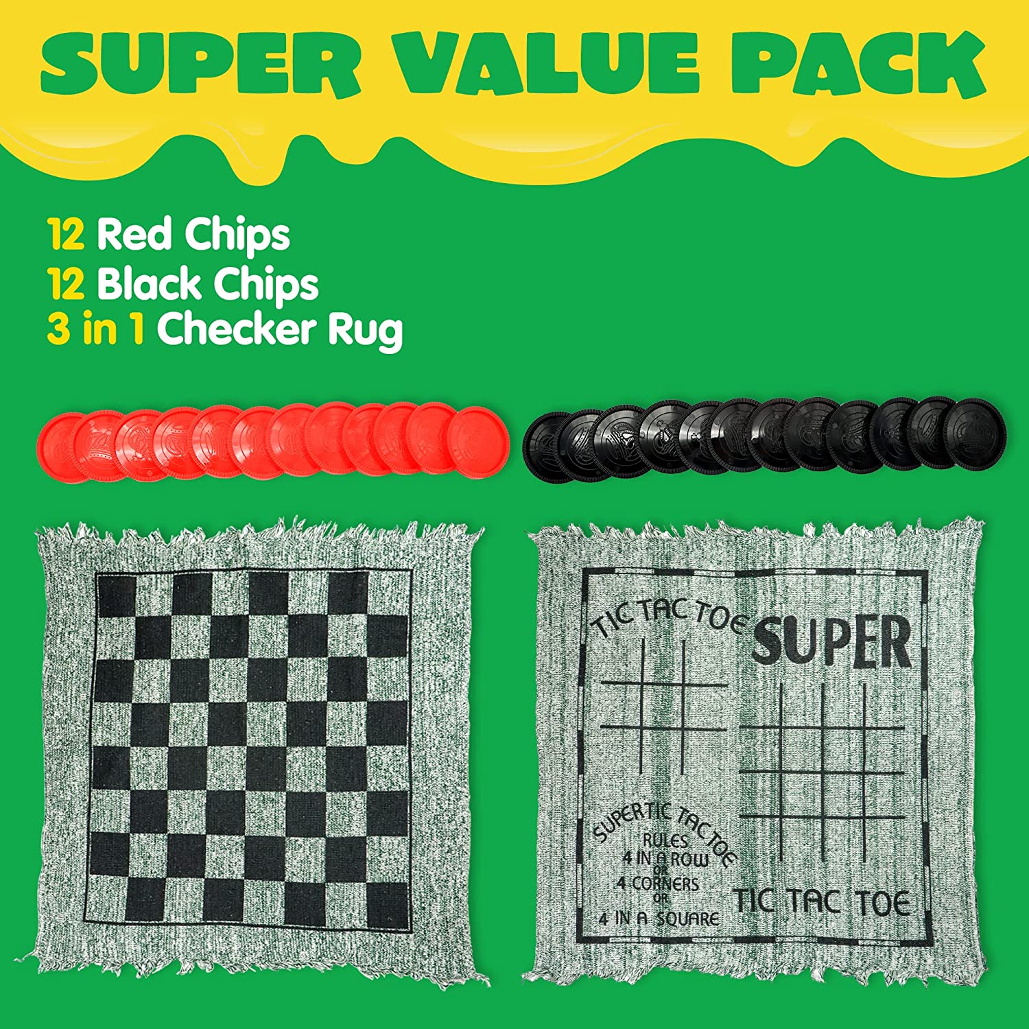 FIELDAY - Giant Checkers and Tic Tac Toe Game - Image 2