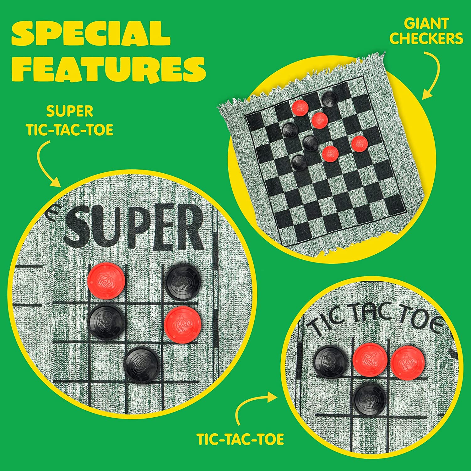 FIELDAY - Giant Checkers and Tic Tac Toe Game - Image 3