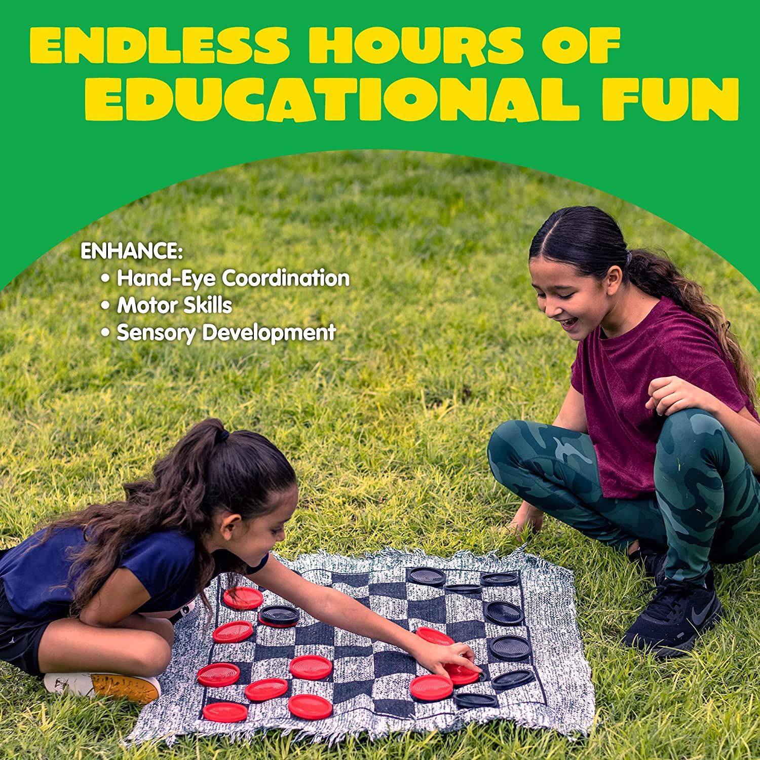 FIELDAY - Giant Checkers and Tic Tac Toe Game - Image 6