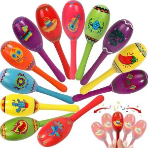 Fiesta Wooden Maracas, 24 Pcs