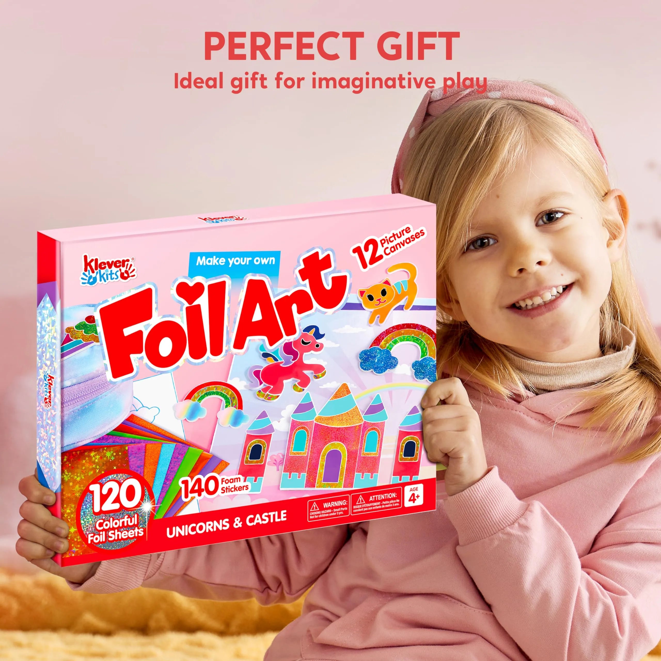 Foil Art Kit for Kids Foam Stickers, Creative Travel Toys and Birthday Gifts - Image 6