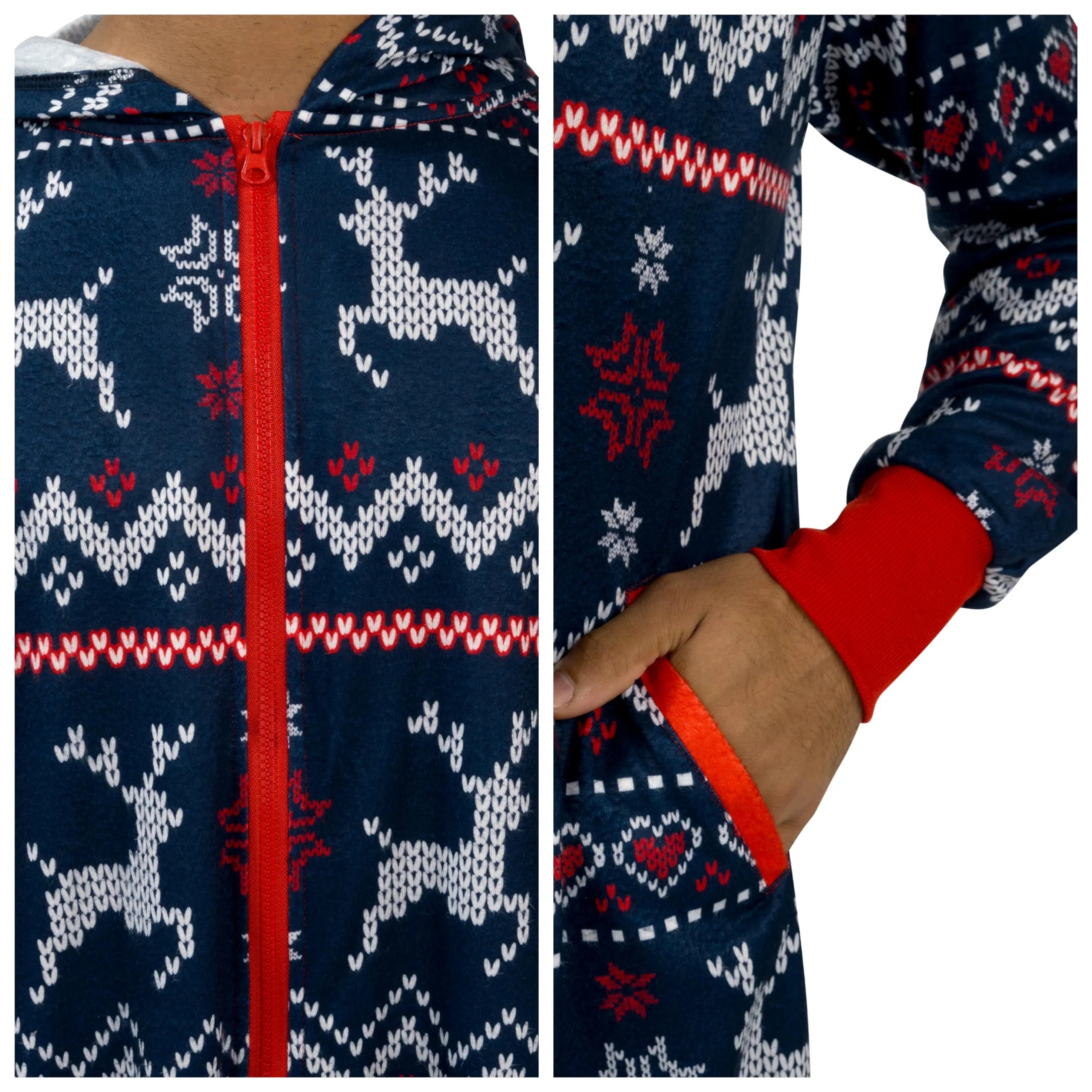 Adults Christmas Loose Hooded Pajamas - Image 4