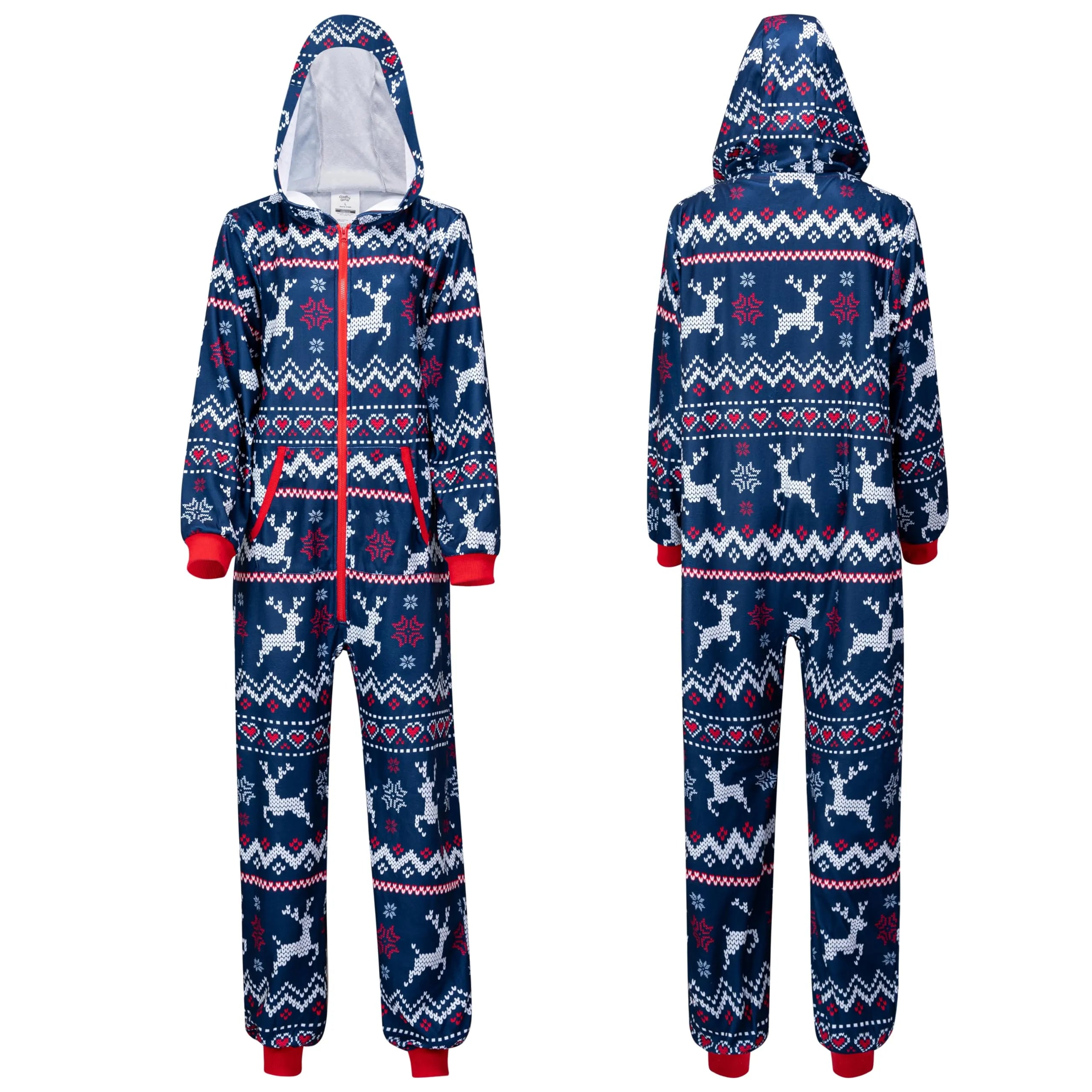 Adults Christmas Loose Hooded Pajamas - Image 5