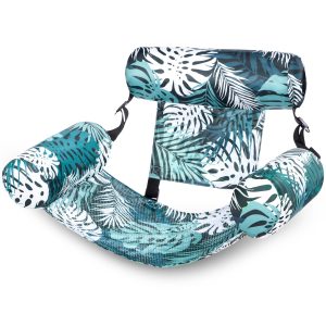 Green Leaves Inflatable Pool Floats Lounge Chairs for Adult