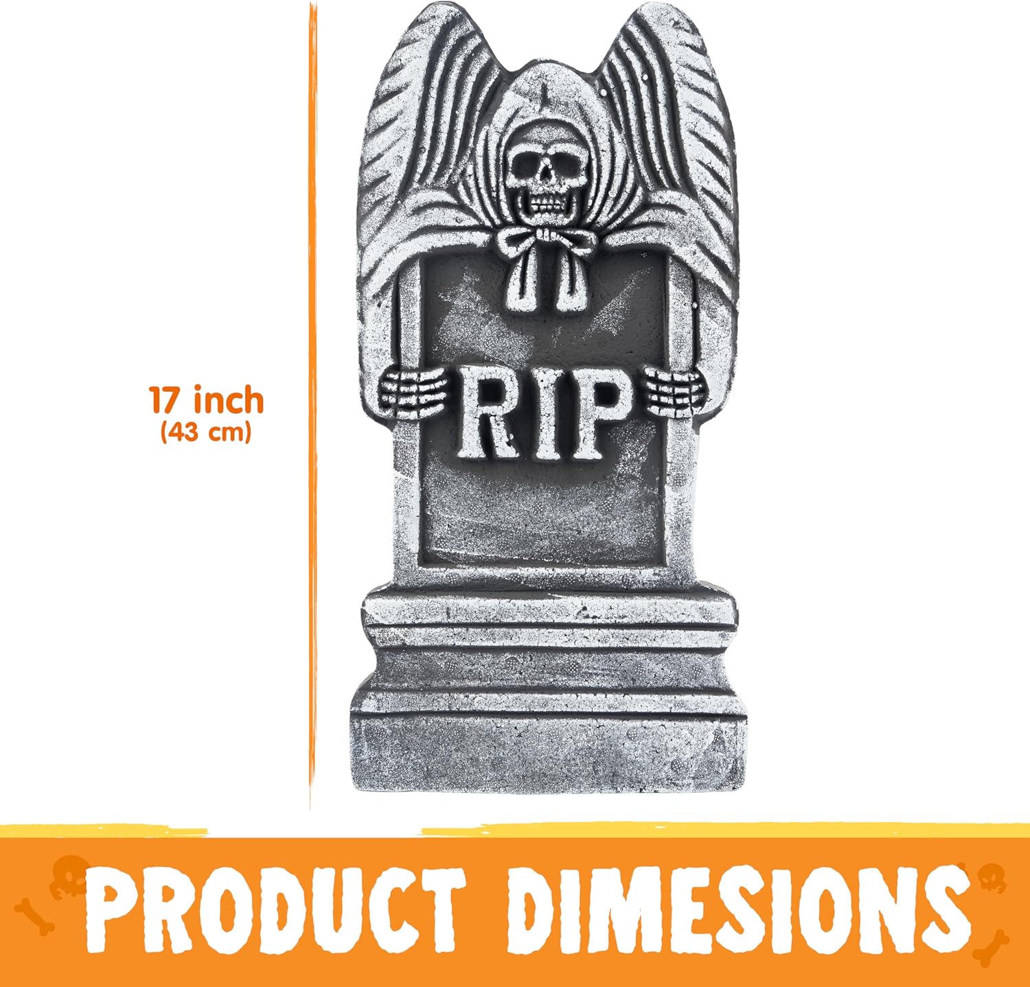 17” Halloween Foam RIP Graveyard Tombstones (5 Pack) - Image 4