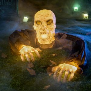Halloween Light Up Zombie Groundbreaker, Scary Lighted Halloween Decorations