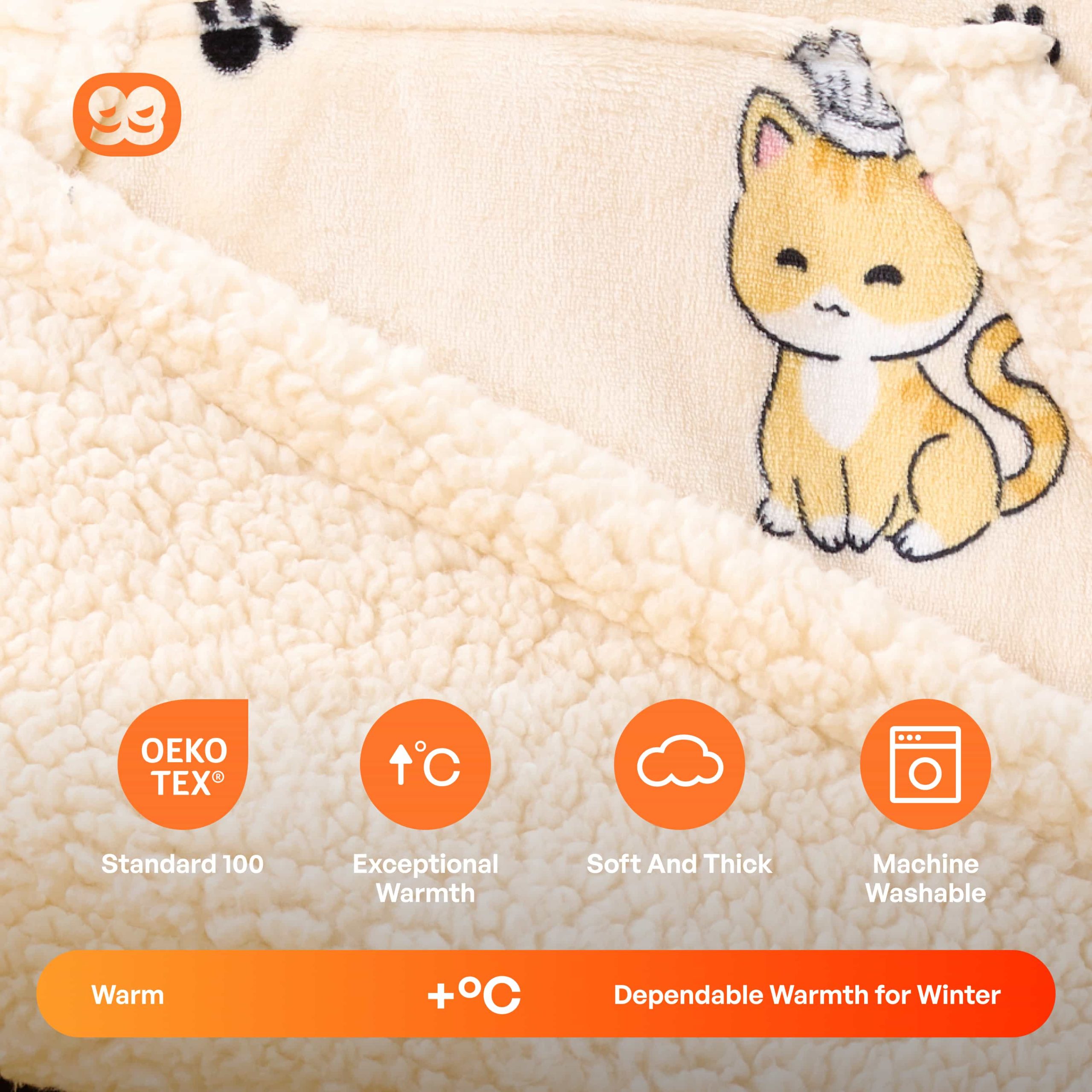 Adult Sherpa Wearable Blanket-Cat - Image 3