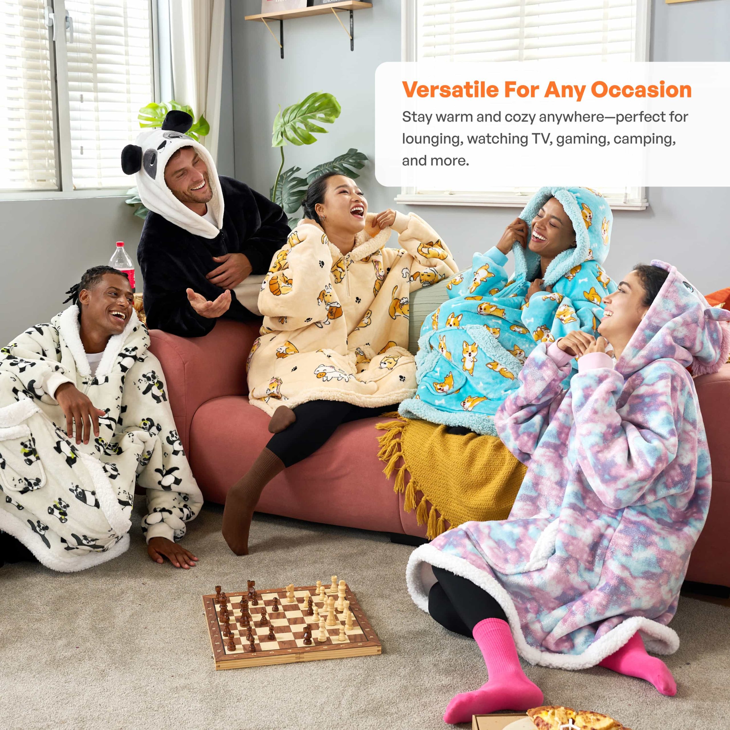 Adult Sherpa Wearable Blanket-Cat - Image 6