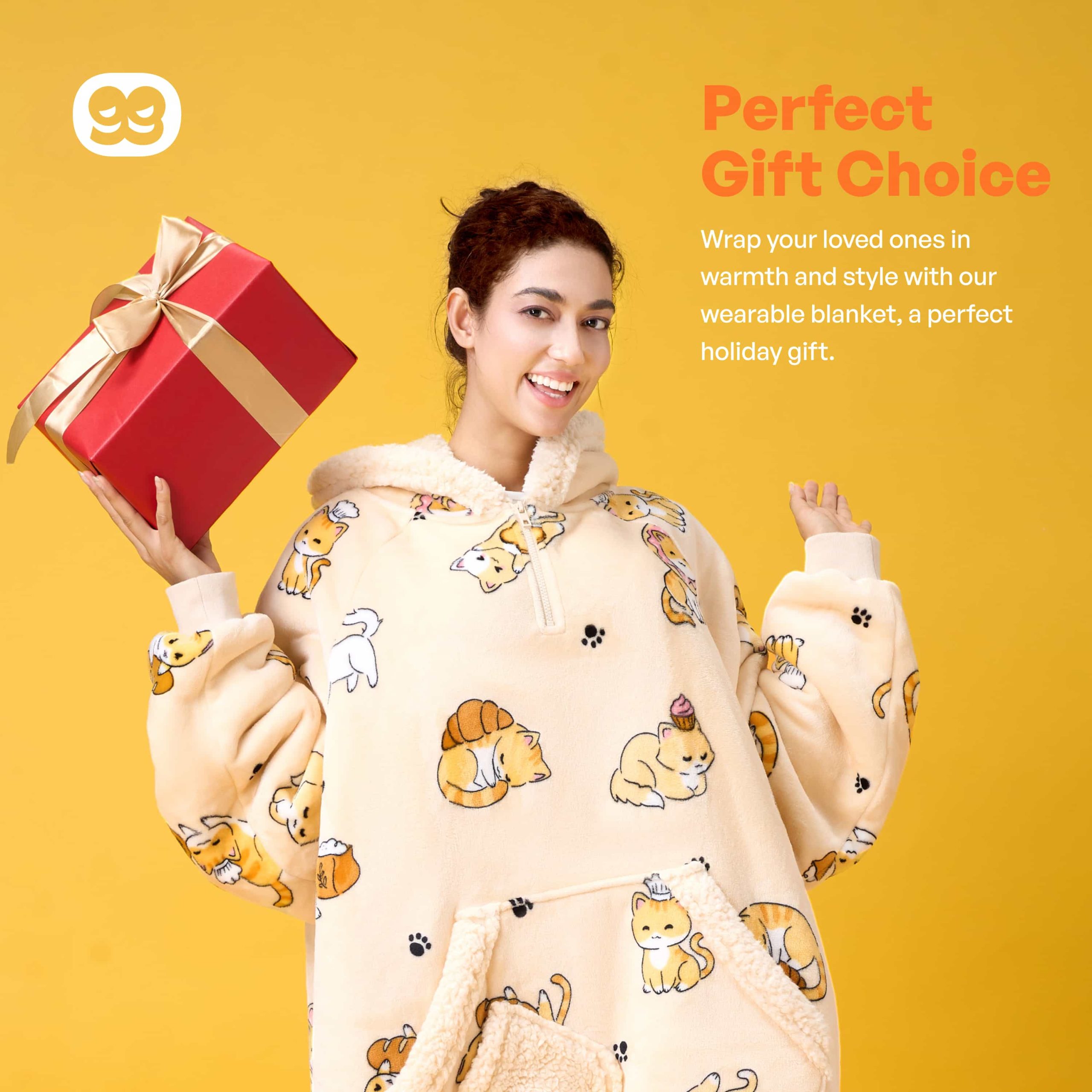 Adult Sherpa Wearable Blanket-Cat - Image 7