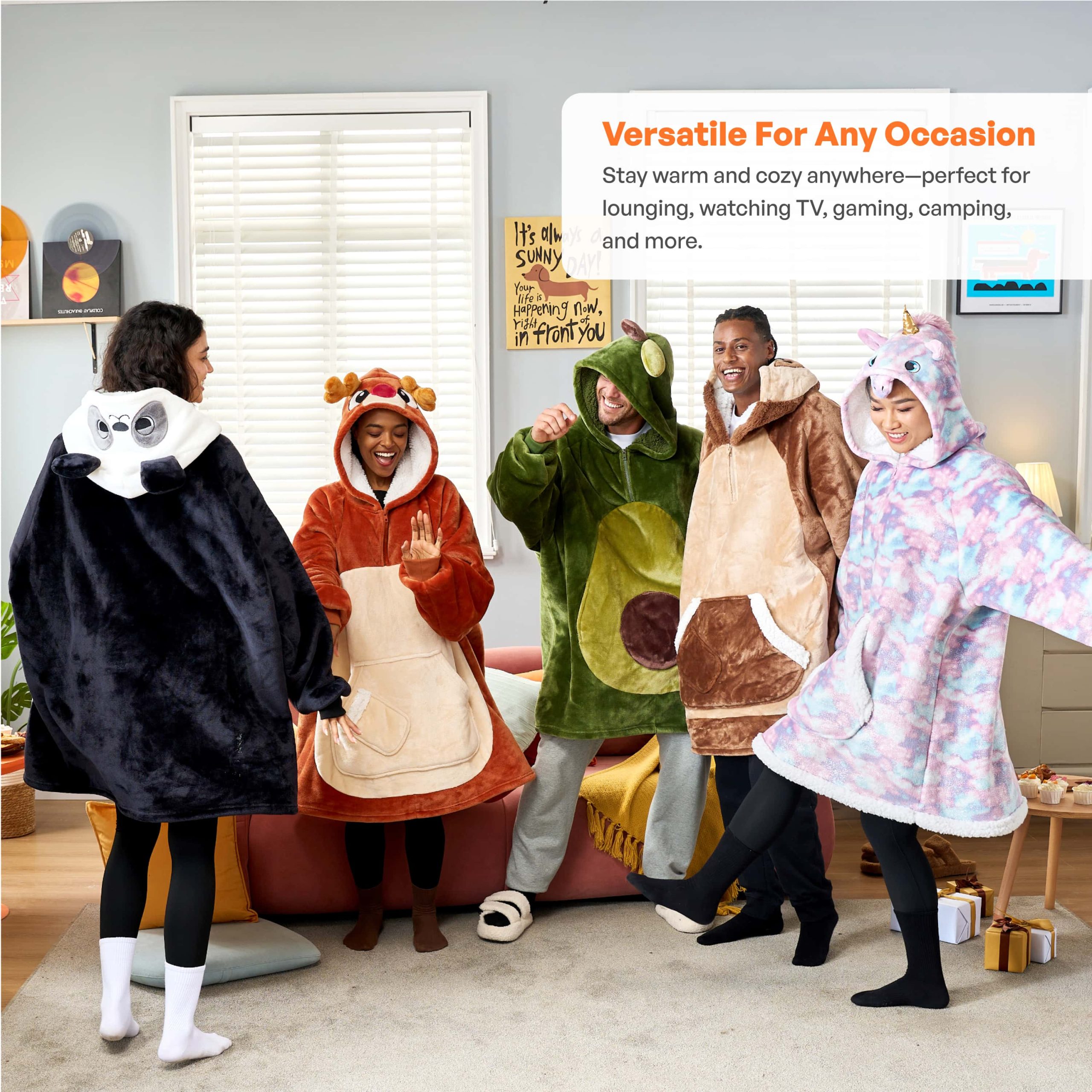 Adult Sherpa Wearable Blanket-Sloth Shape - Image 6