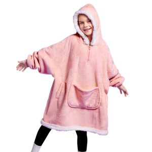 Kids Sherpa Wearable Blanket-Pink