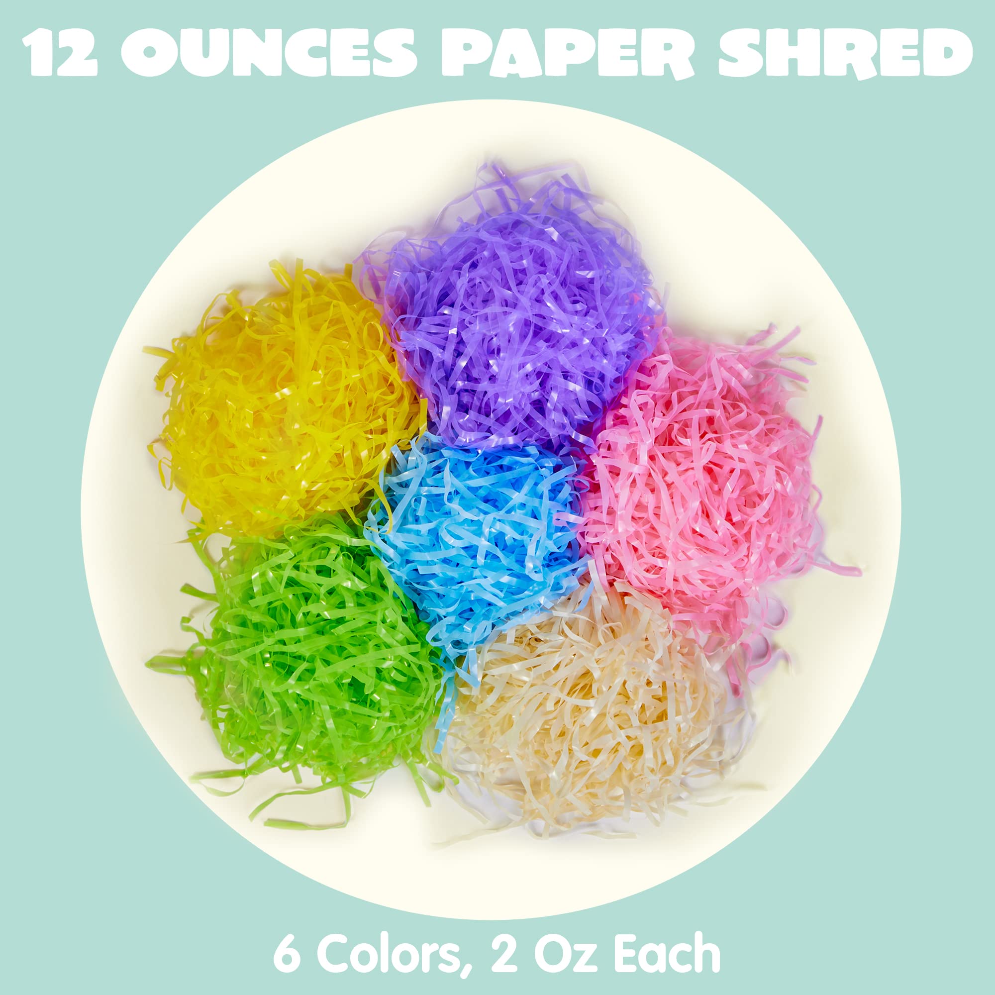 JOYIN 0.75LB Easter Plastic Grass - 6 Colors Shred Filler - Image 2