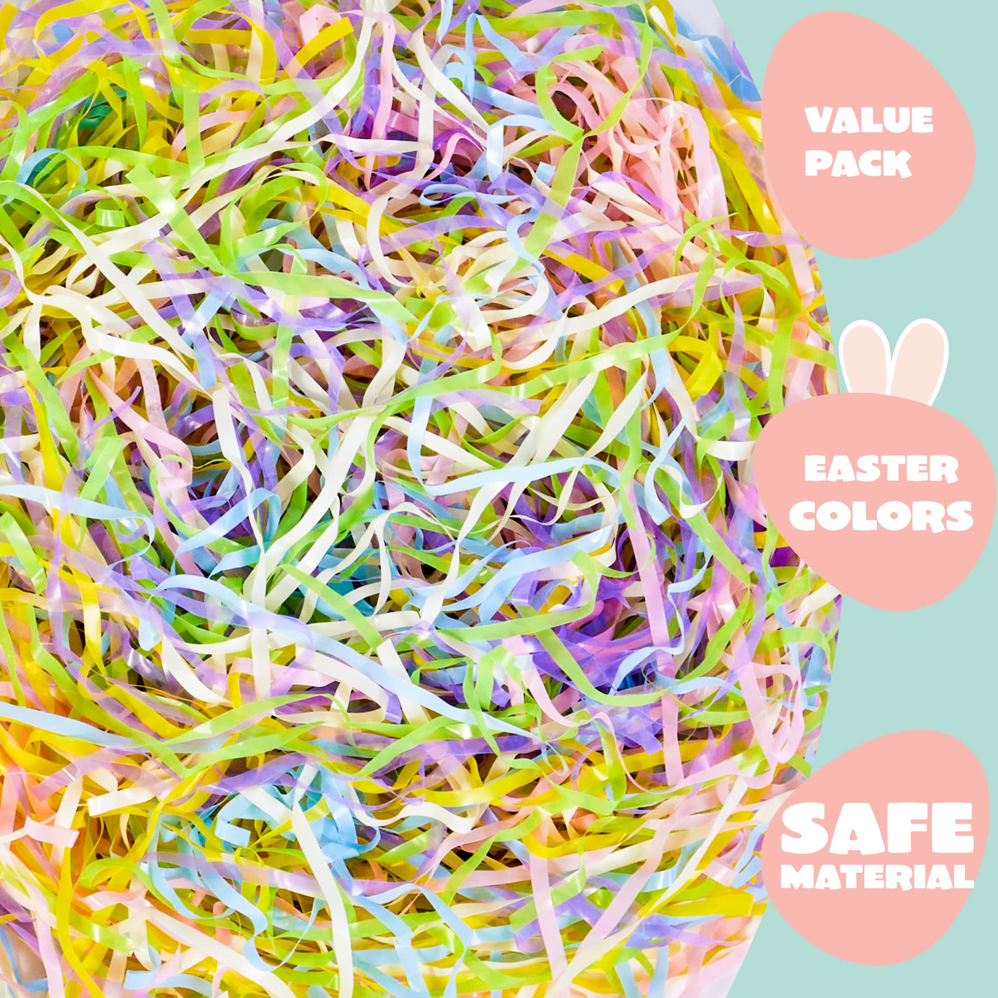 JOYIN 0.75LB Easter Plastic Grass - 6 Colors Shred Filler - Image 3