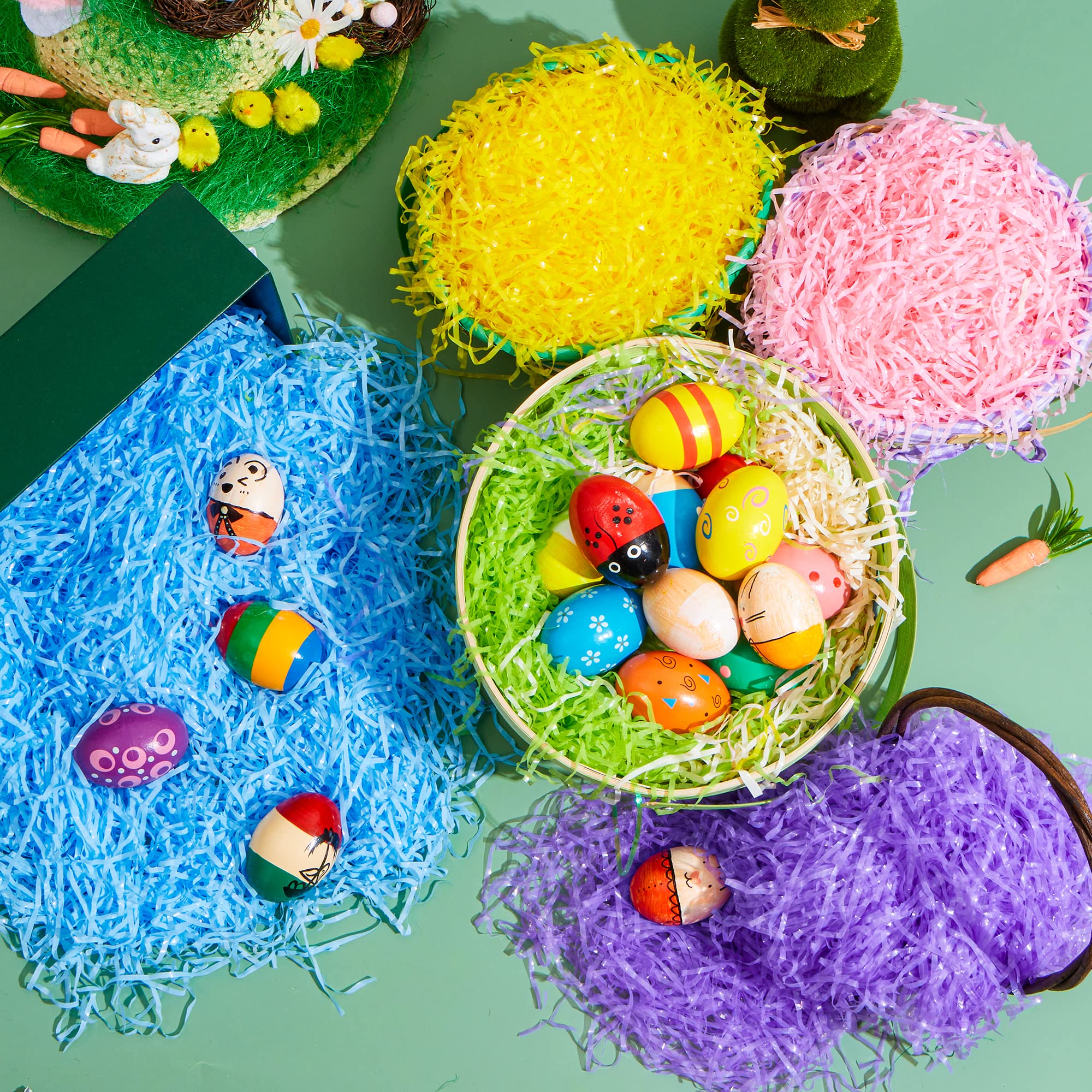 JOYIN 0.75LB Easter Plastic Grass - 6 Colors Shred Filler - Image 5