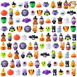 JOYIN 100-Piece Halloween Mochi Squishy Toys Set