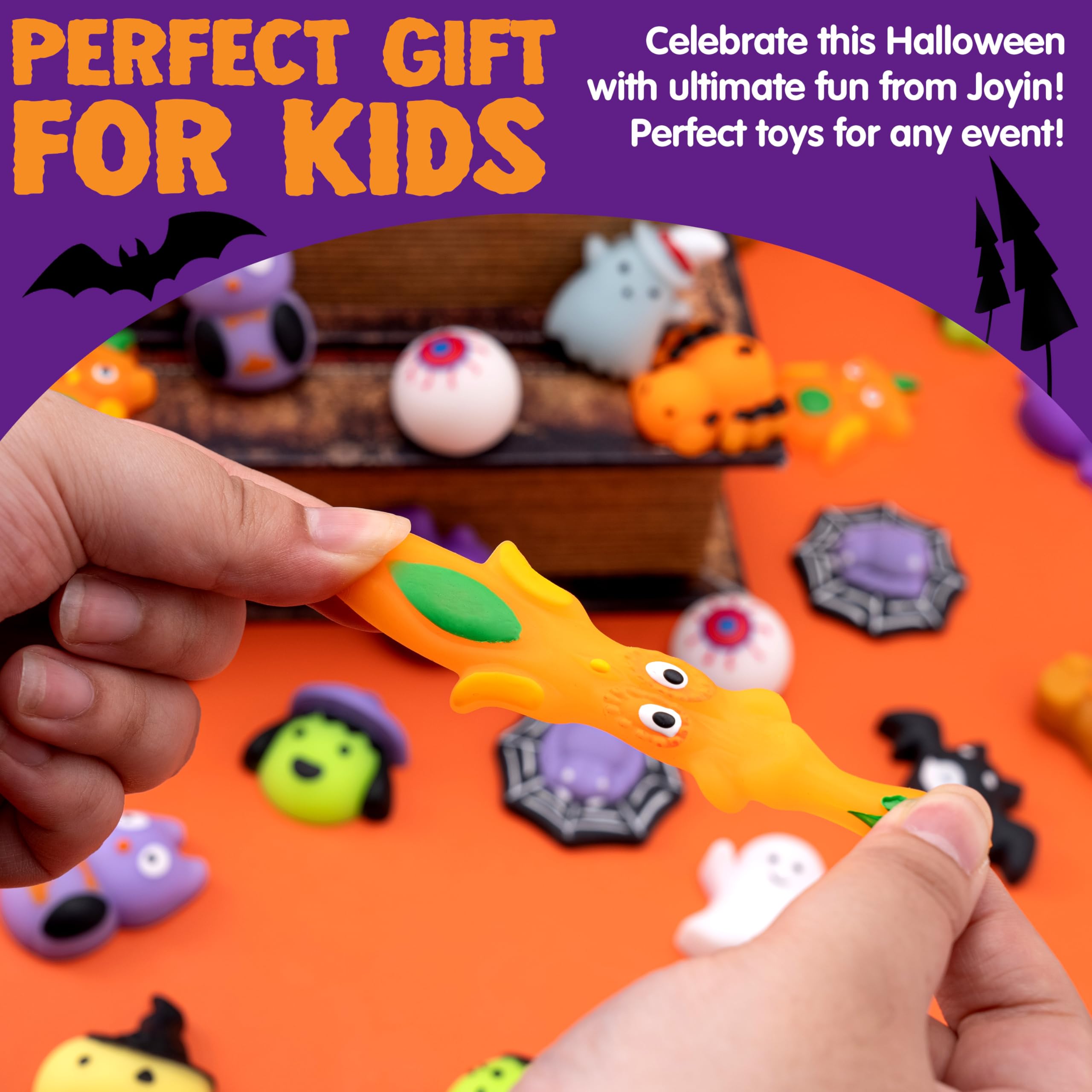 JOYIN 100-Piece Halloween Mochi Squishy Toys Set - Image 6
