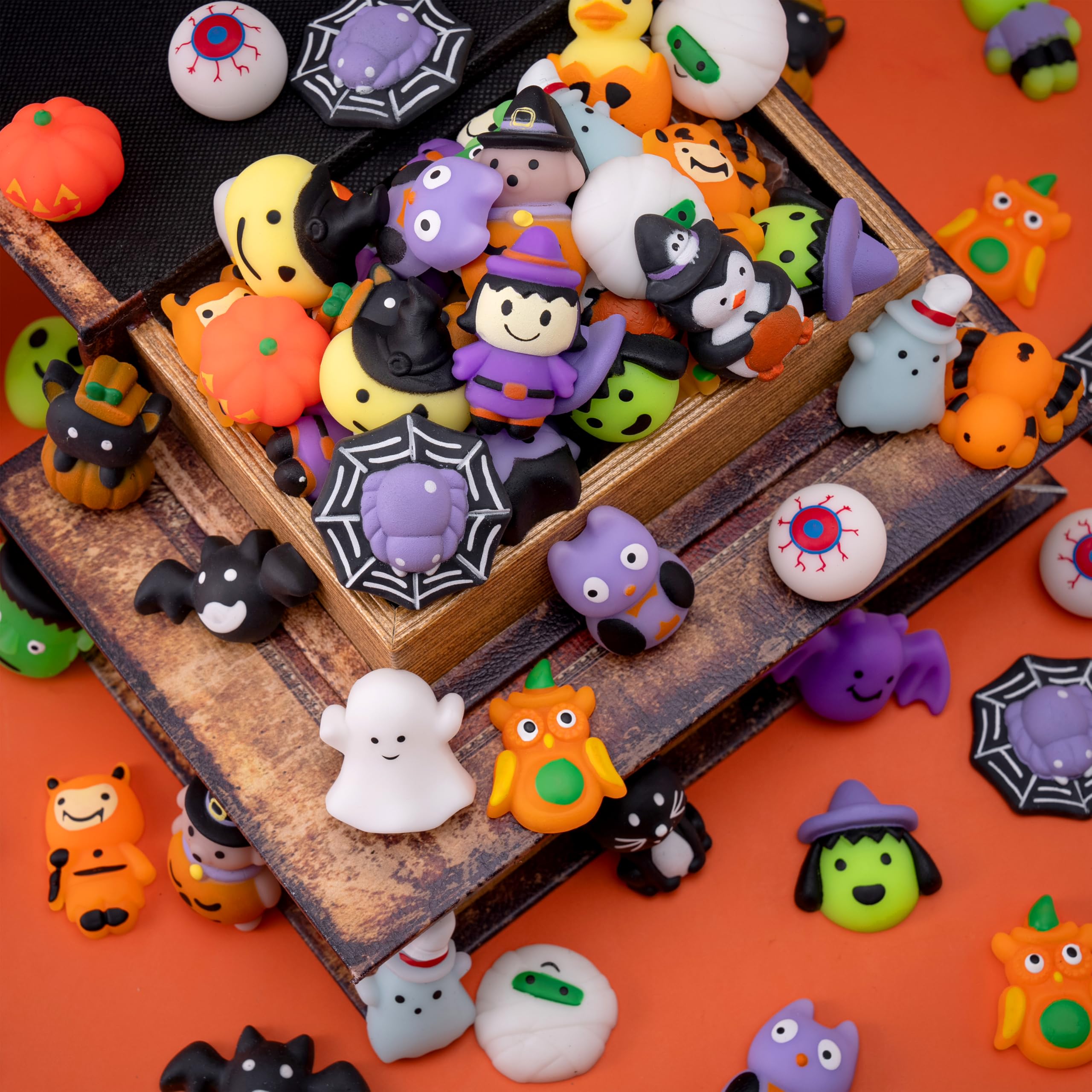 JOYIN 100-Piece Halloween Mochi Squishy Toys Set - Image 7