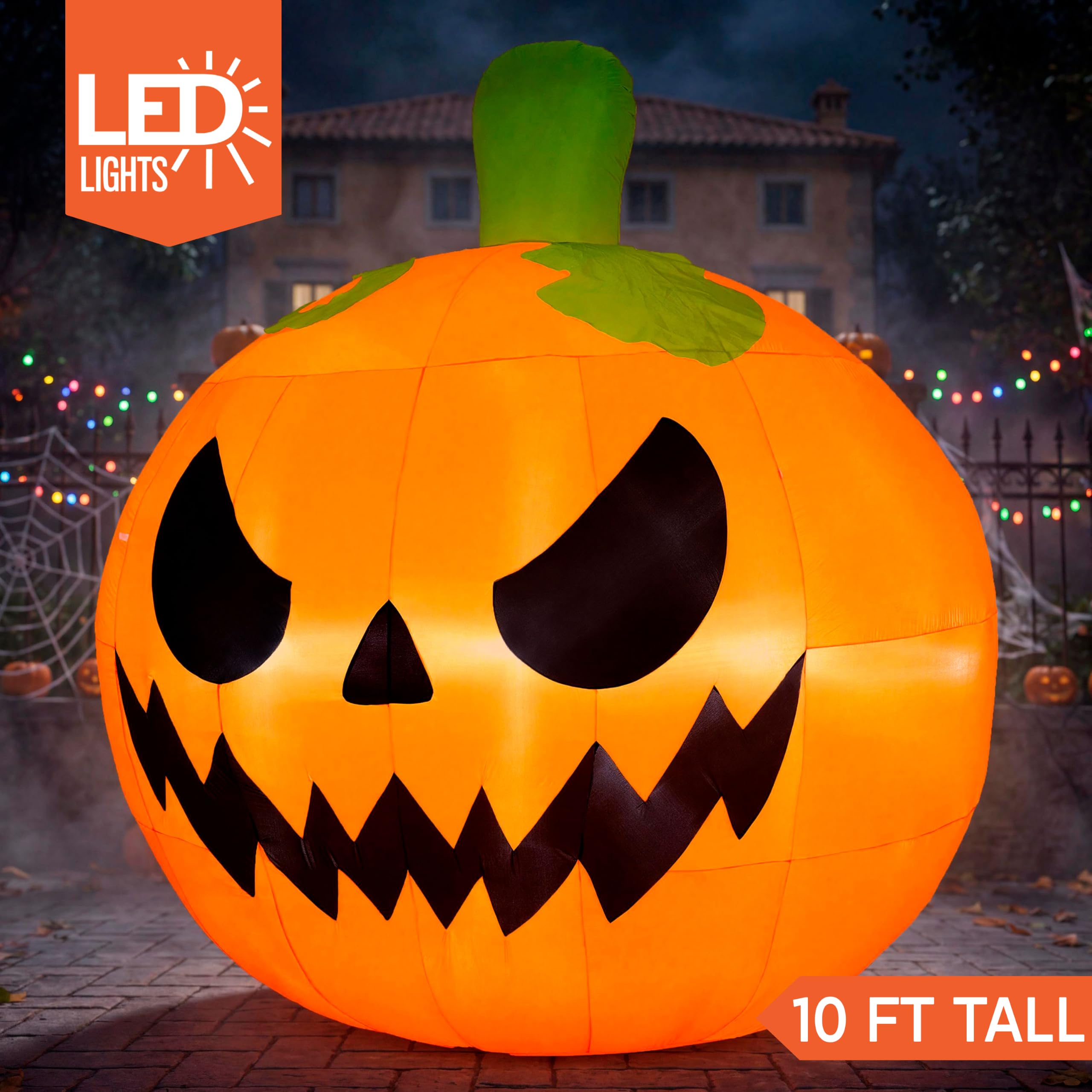 JOYIN 10FT Giant Inflatable Halloween Pumpkin with Built-in LED Lights - Image 6