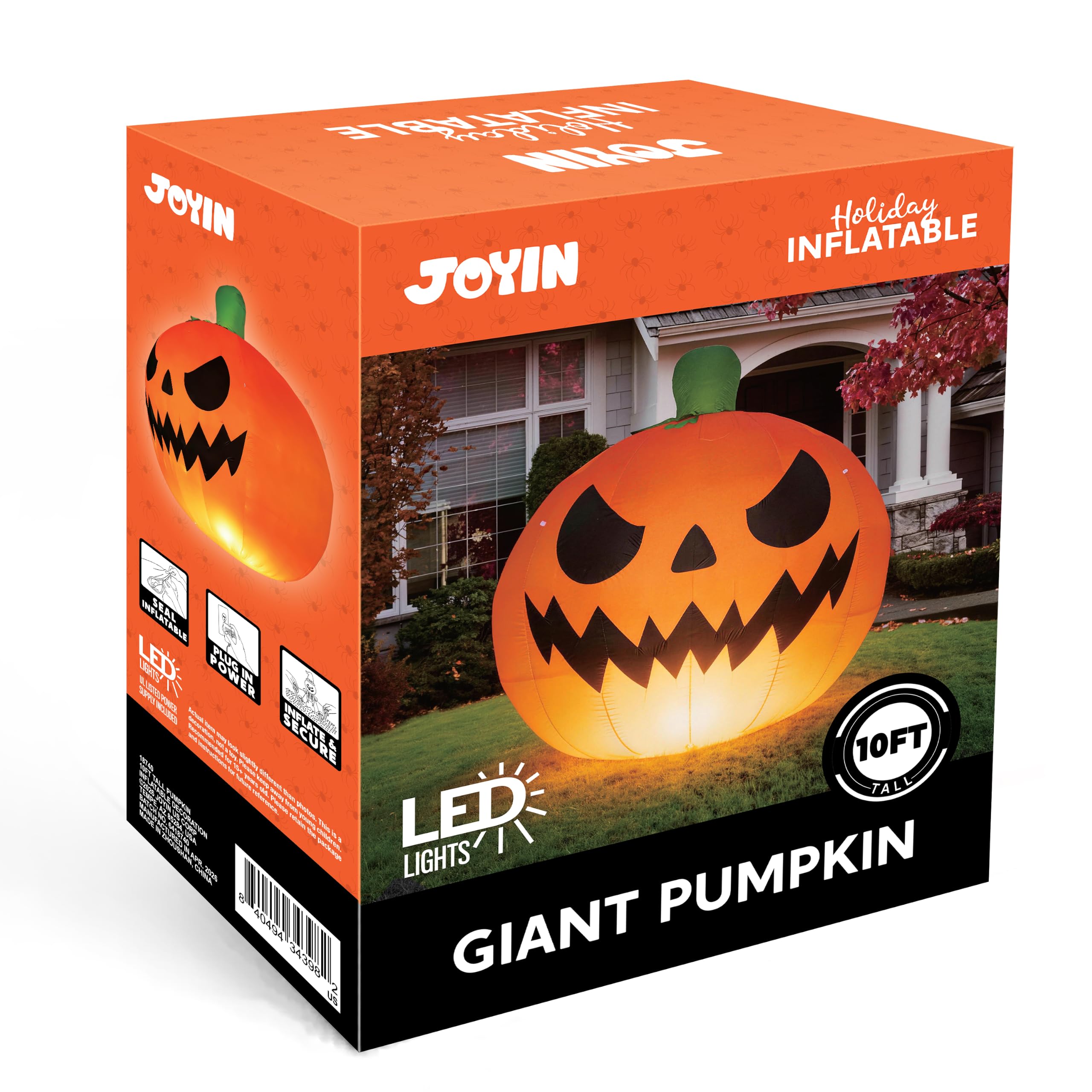 JOYIN 10FT Giant Inflatable Halloween Pumpkin with Built-in LED Lights - Image 9
