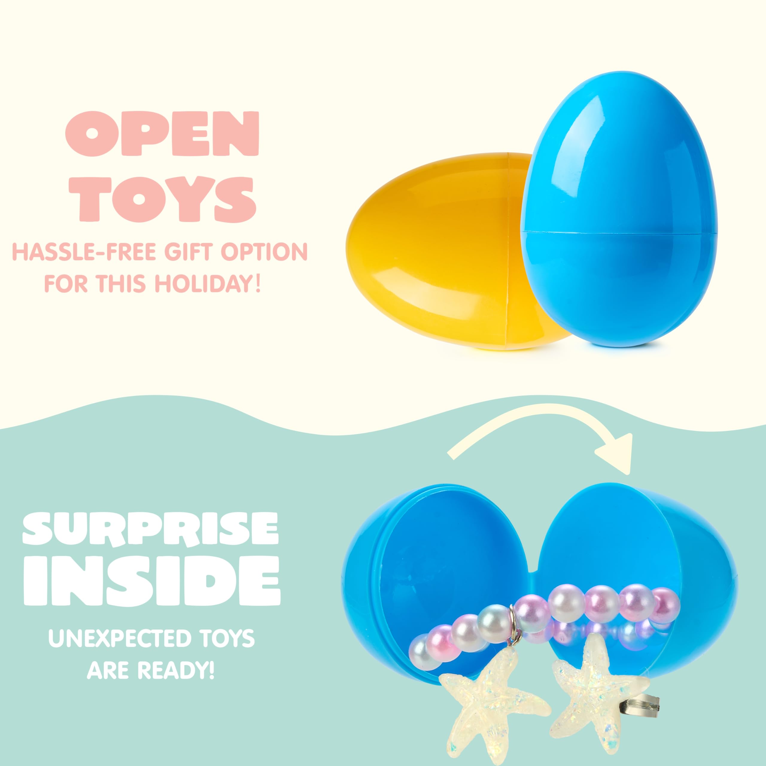 JOYIN 12 Pack Prefilled Easter Eggs with Beads Jewelry Toys - Image 9