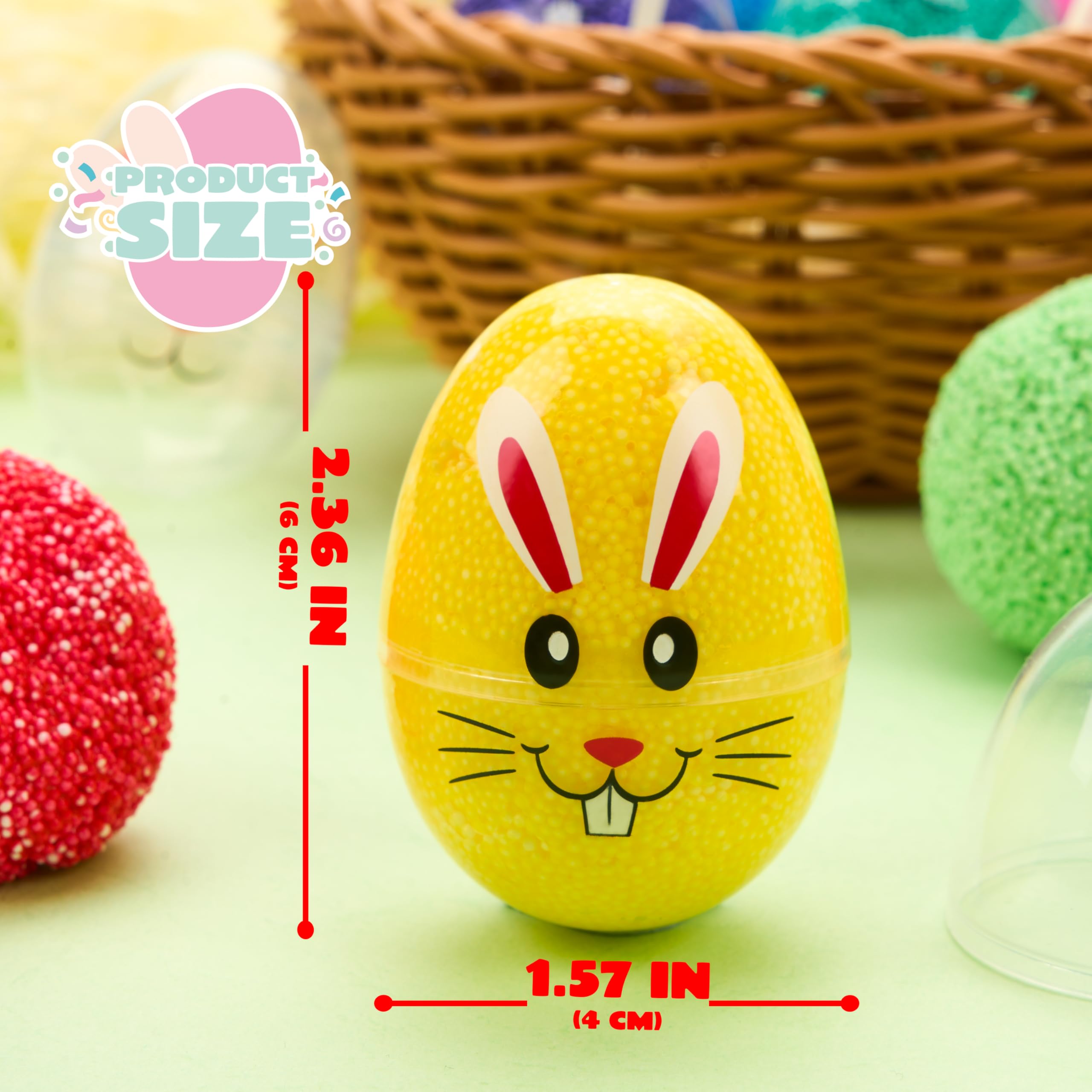 JOYIN 12 Pcs Easter Prefilled Eggs with Foam Squishy Toys - Image 8