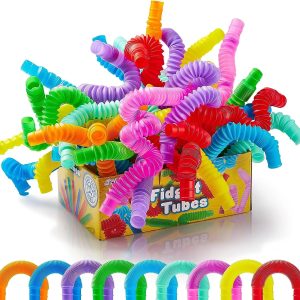 18 Pack Pop Tubes, Fidget Tubes Party Favors in9 Colors