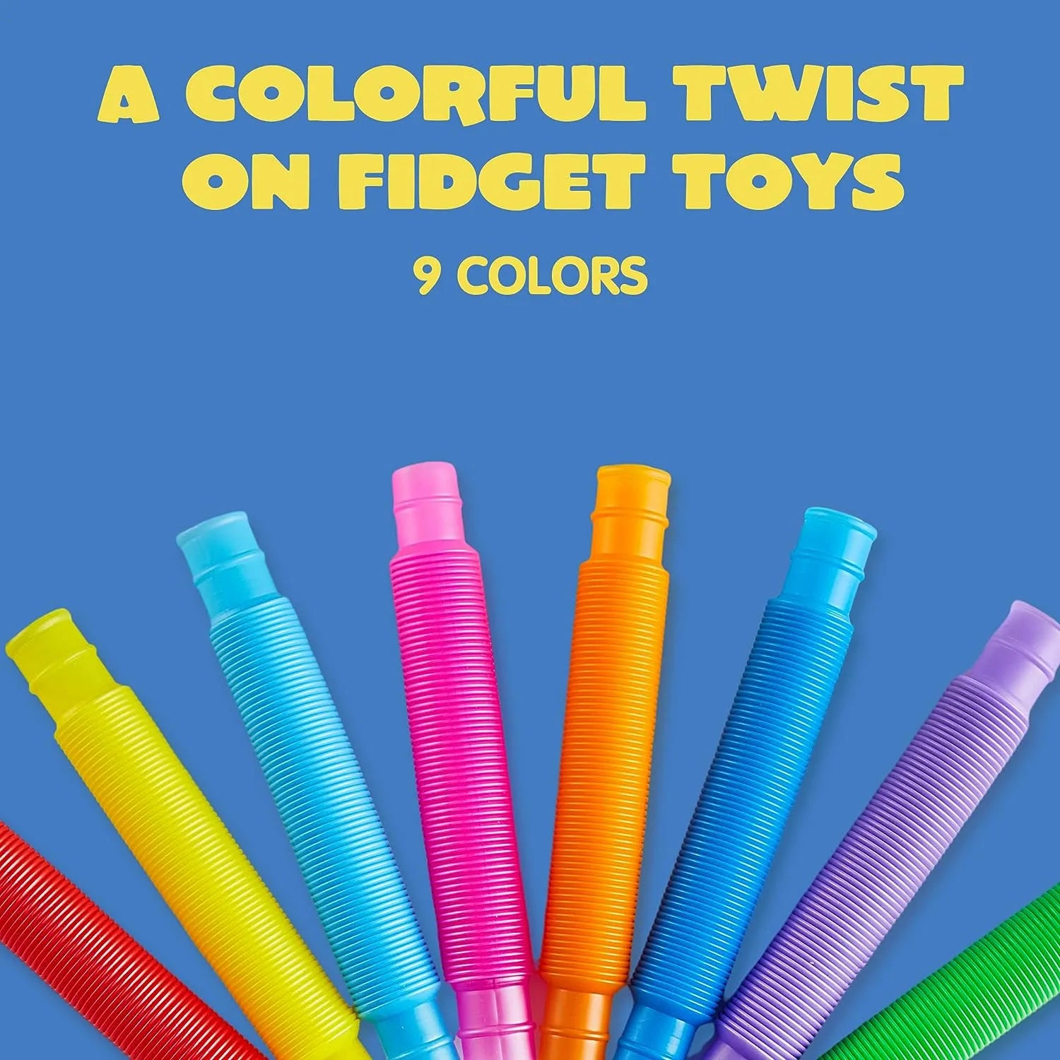 18 Pack Pop Tubes, Fidget Tubes Party Favors in9 Colors - Image 4