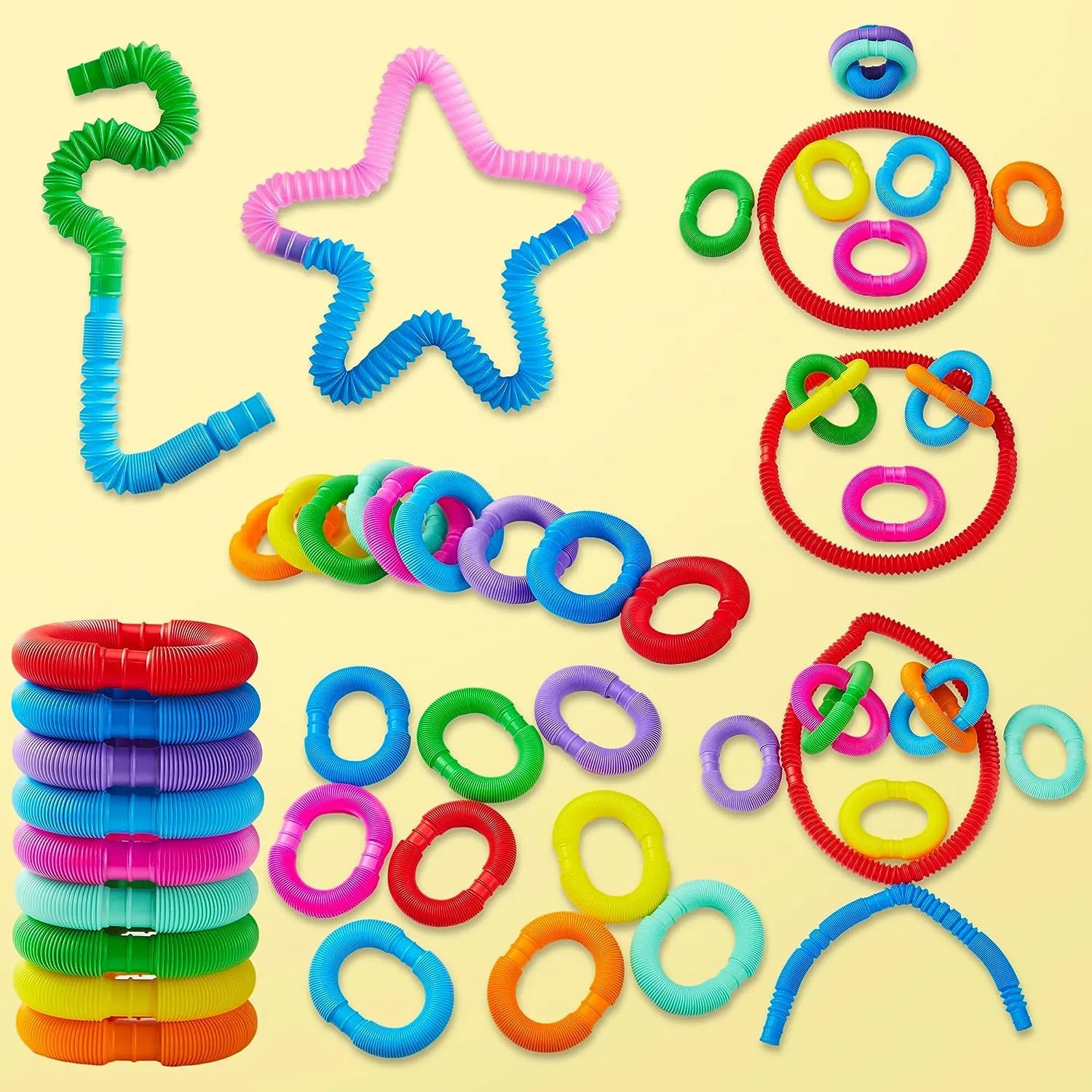 18 Pack Pop Tubes, Fidget Tubes Party Favors in9 Colors - Image 6