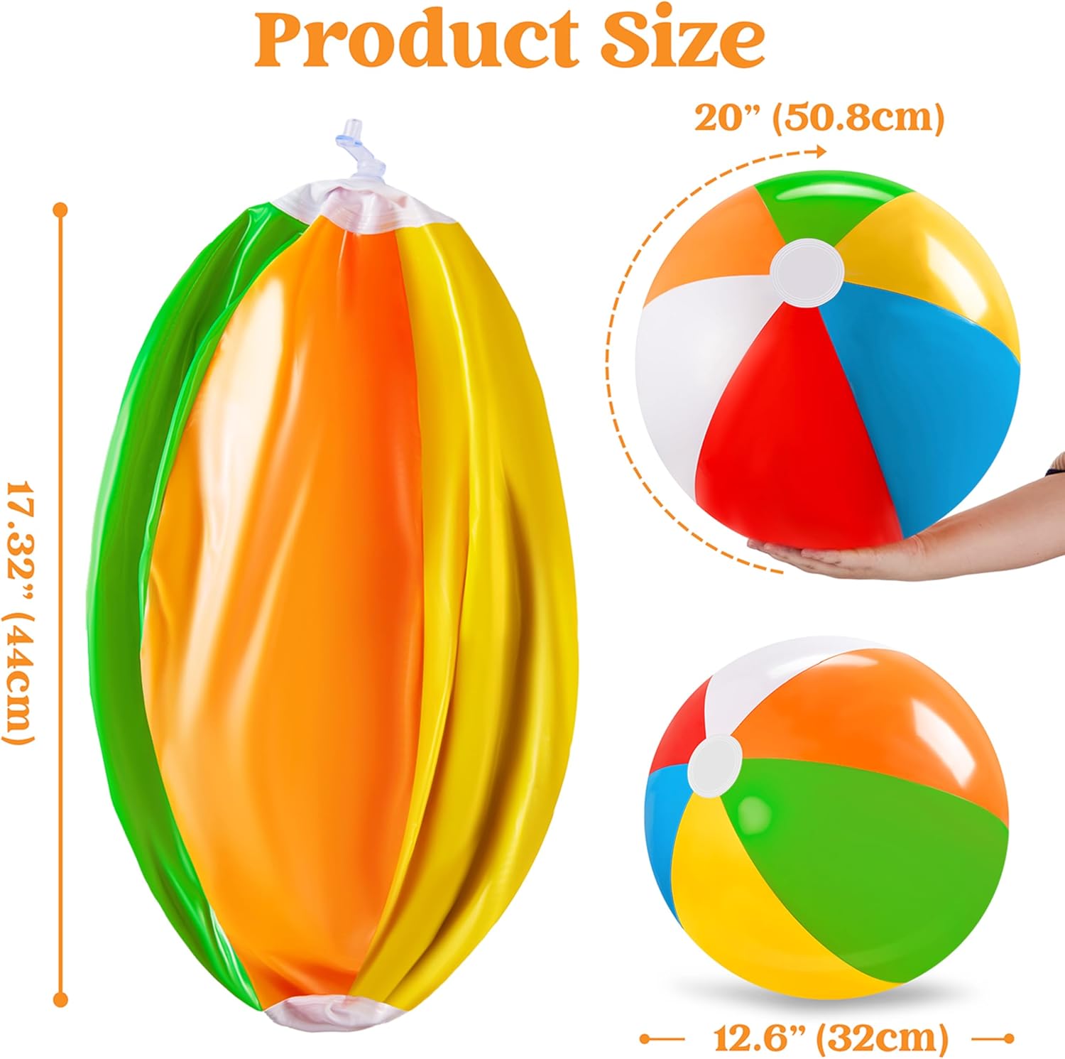 JOYIN 20 Inflatable Beach Balls (2-Pack) - Image 8