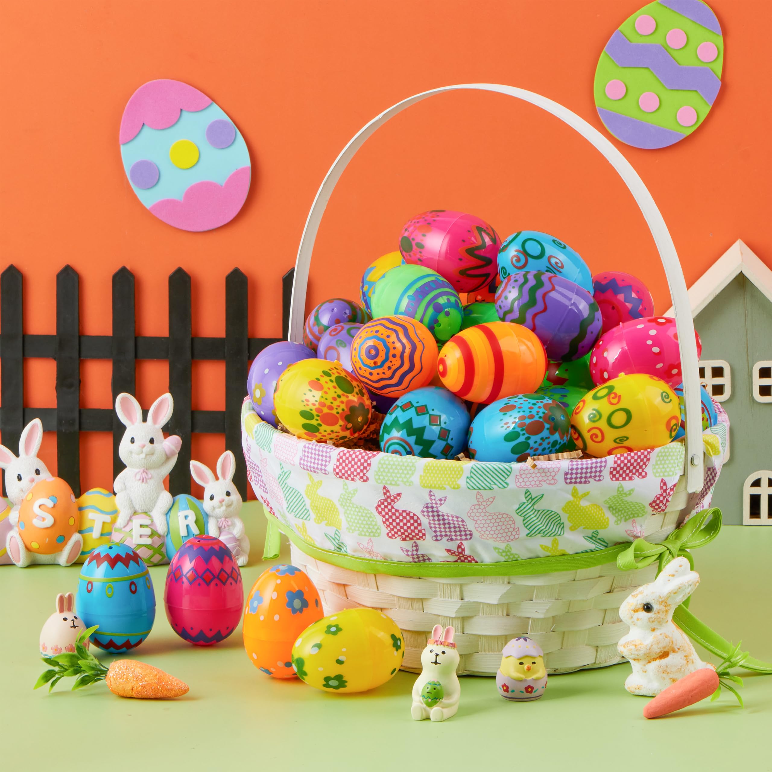 JOYIN 24 Pcs 2.3 Inch Printed Fillable Plastic Easter Eggs - Image 7