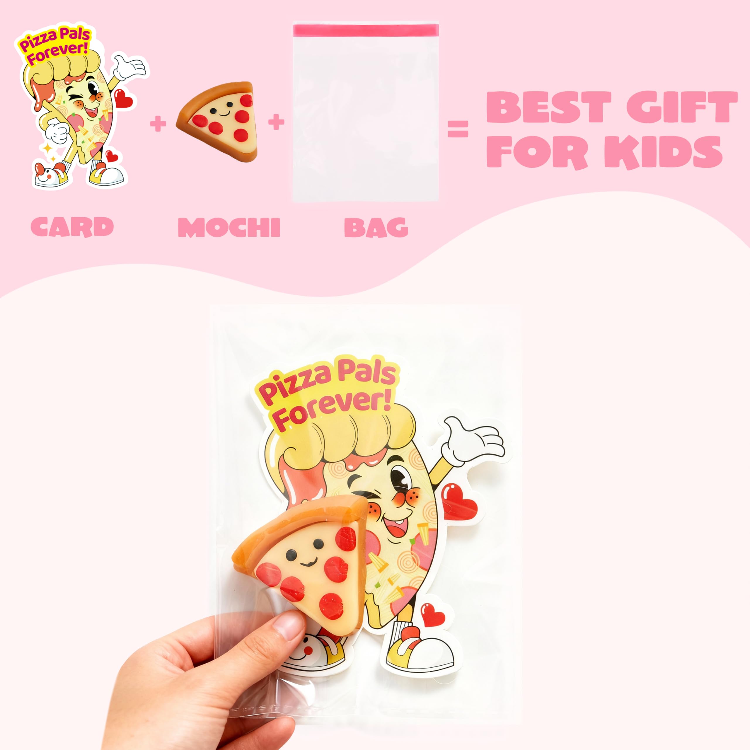 JOYIN 28 Packs Valentines 14 Designs Kawaii Desserts Style Stress Relief Fidget Toy with Card - Image 3