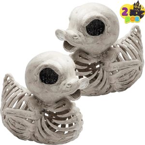 JOYIN 2 PCS 4.5inHalloween Duck Skeleton Plastic Bones