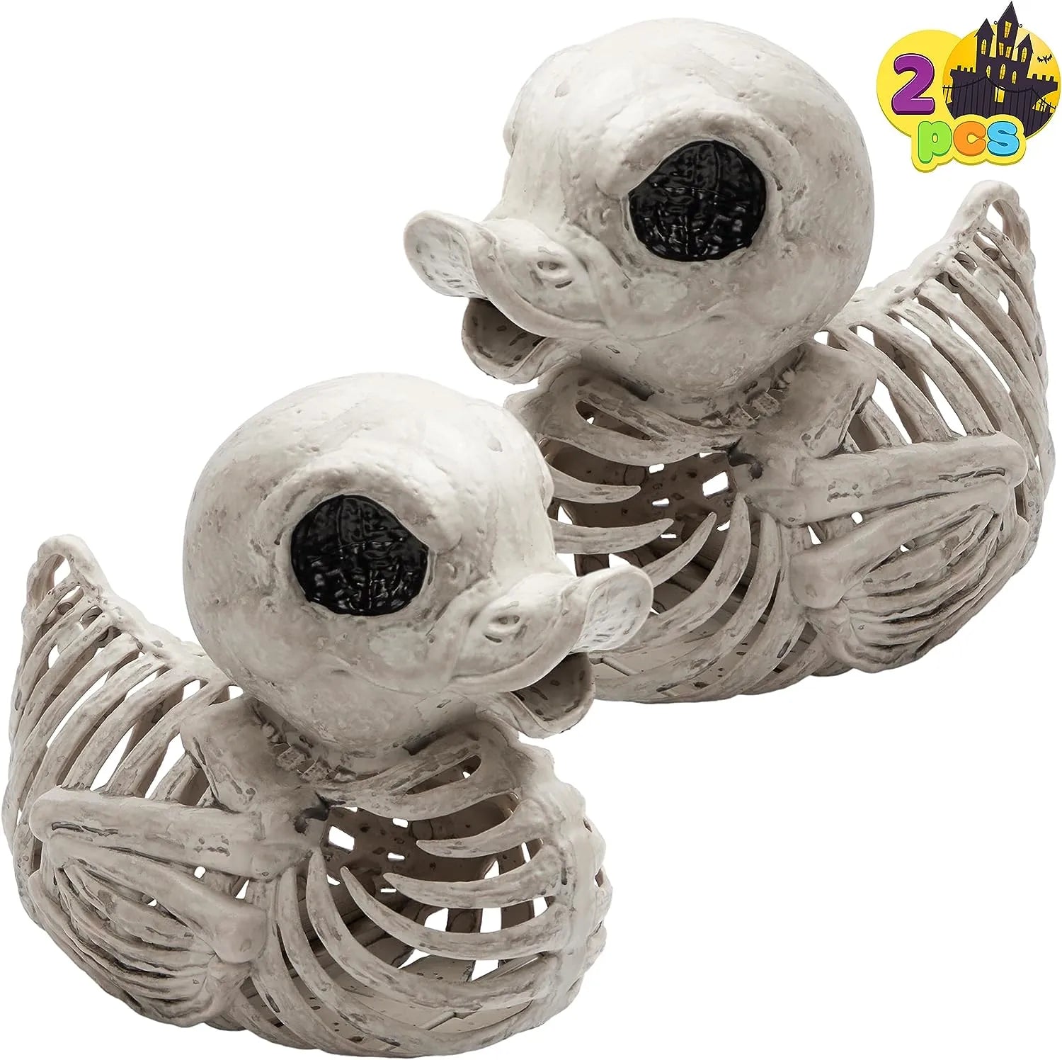 JOYIN 2 PCS 4.5inHalloween Duck Skeleton Plastic Bones