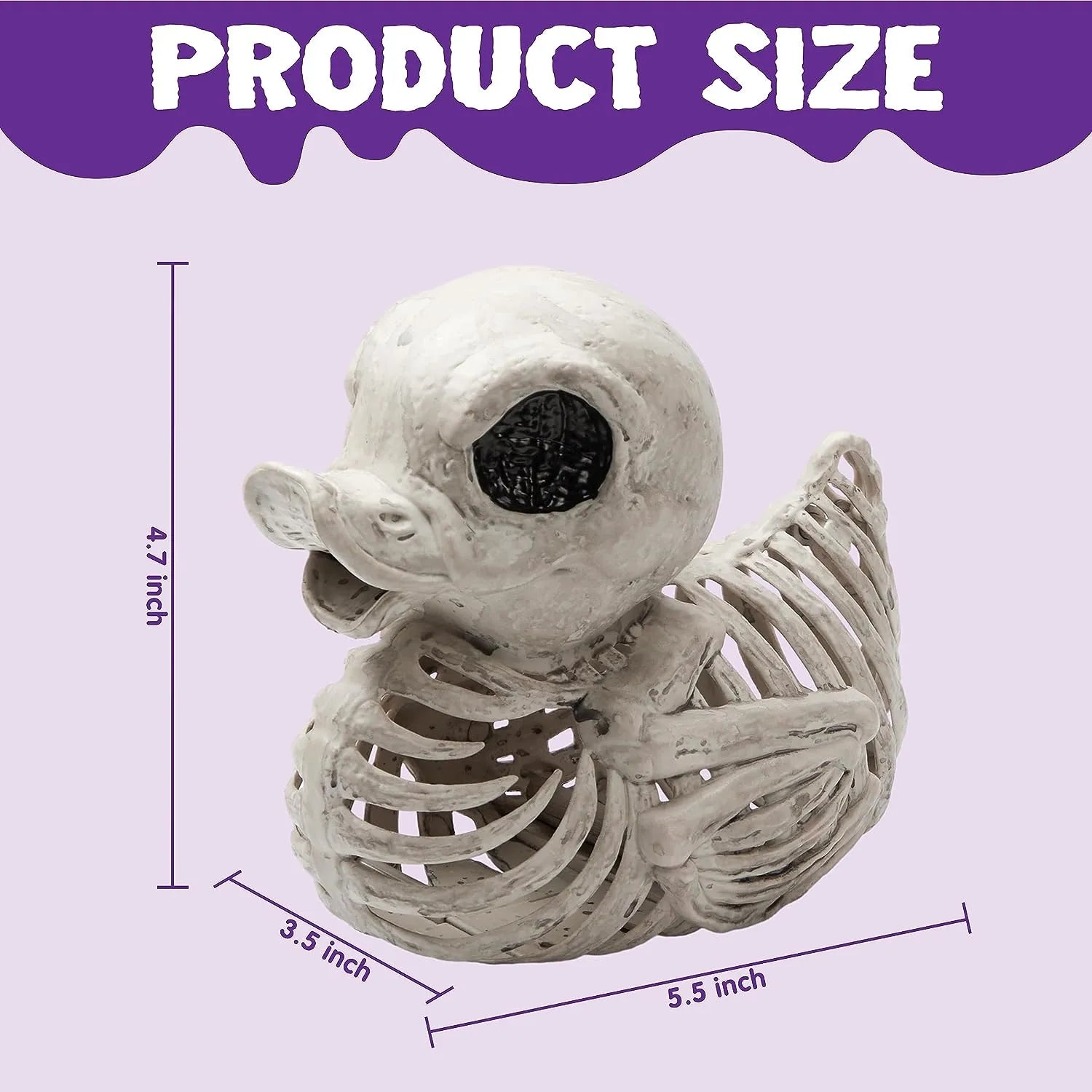 JOYIN 2 PCS 4.5inHalloween Duck Skeleton Plastic Bones - Image 2