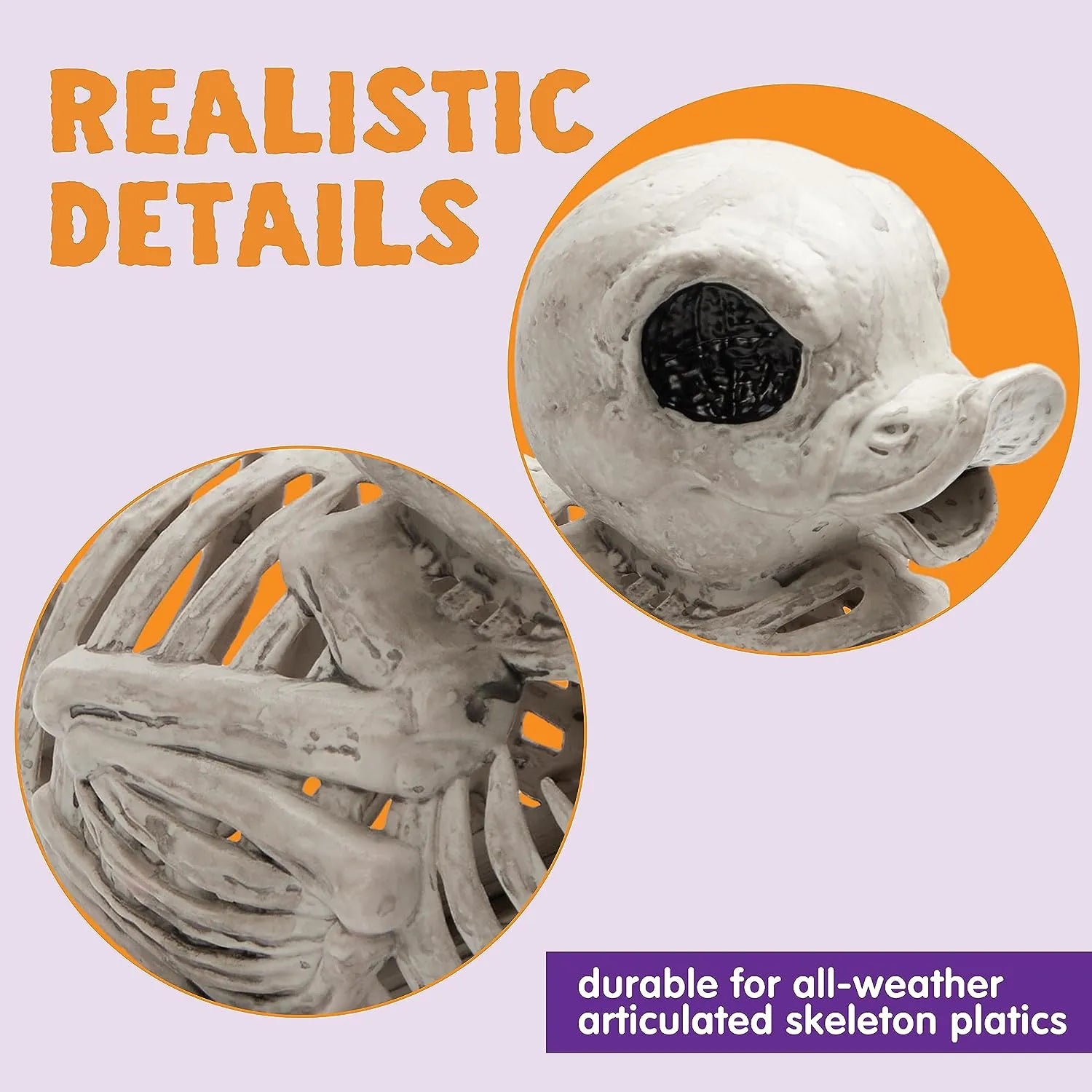 JOYIN 2 PCS 4.5inHalloween Duck Skeleton Plastic Bones - Image 3
