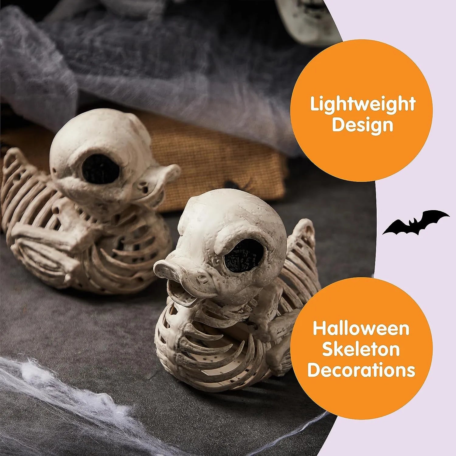 JOYIN 2 PCS 4.5inHalloween Duck Skeleton Plastic Bones - Image 4