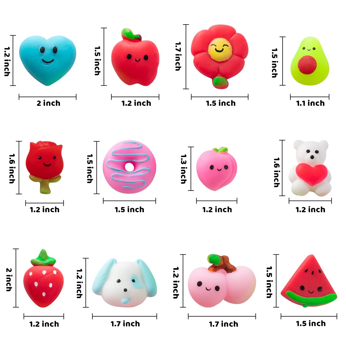 JOYIN 36 Pcs Valentines Day Mochi Squishy Toys - Image 7